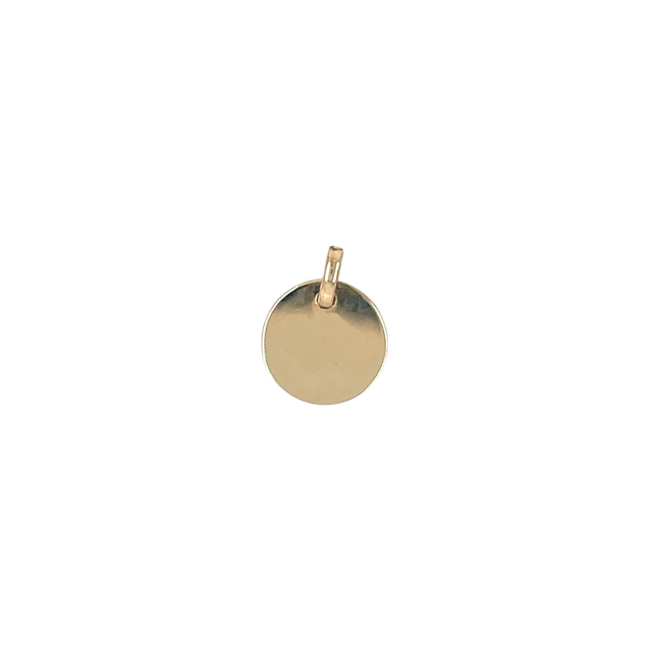 9ct Yellow Gold 'E' Initial Disc Pendant
