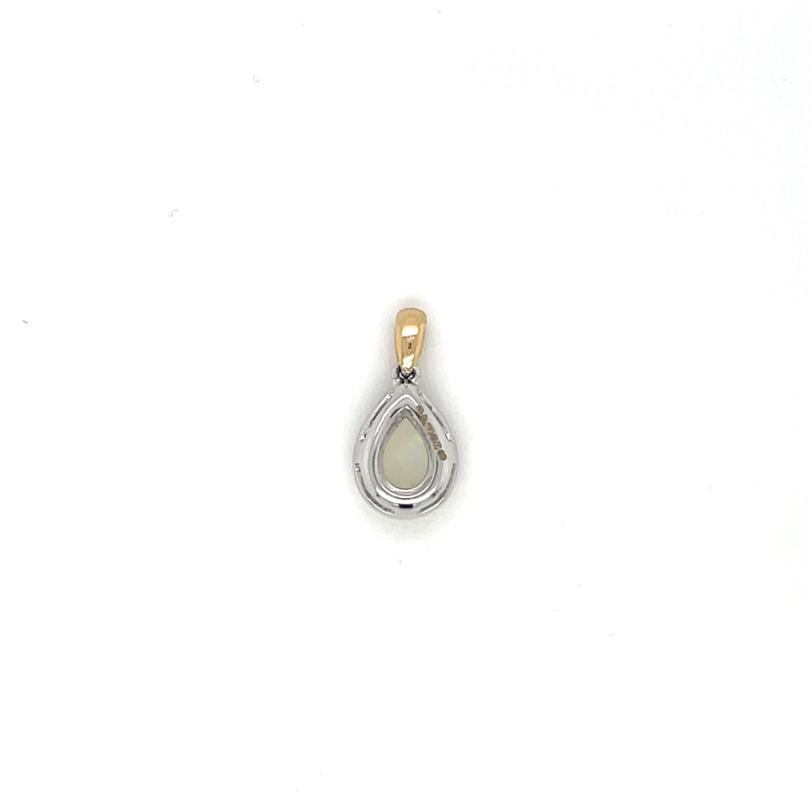 18ct Yellow Gold Opal & Diamond Cluster Pendant