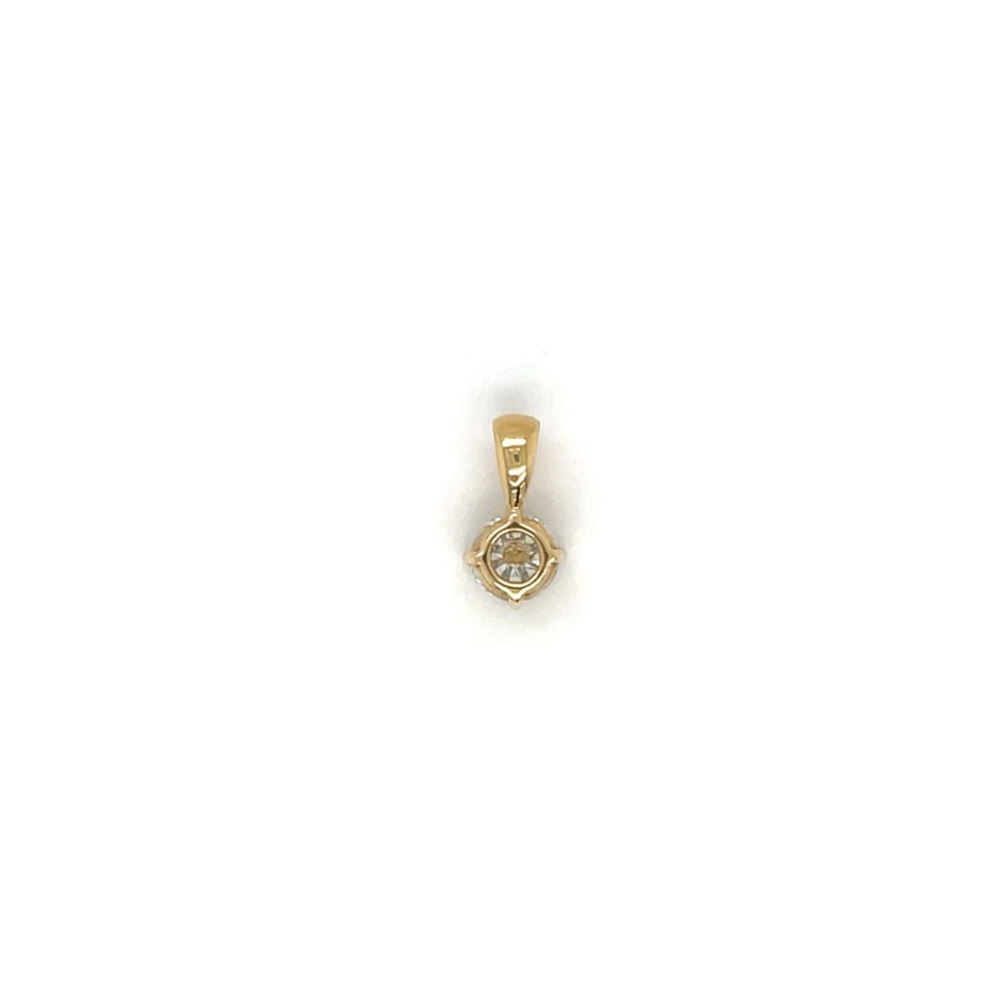 18ct Yellow Gold Diamond Solitaire Pendant