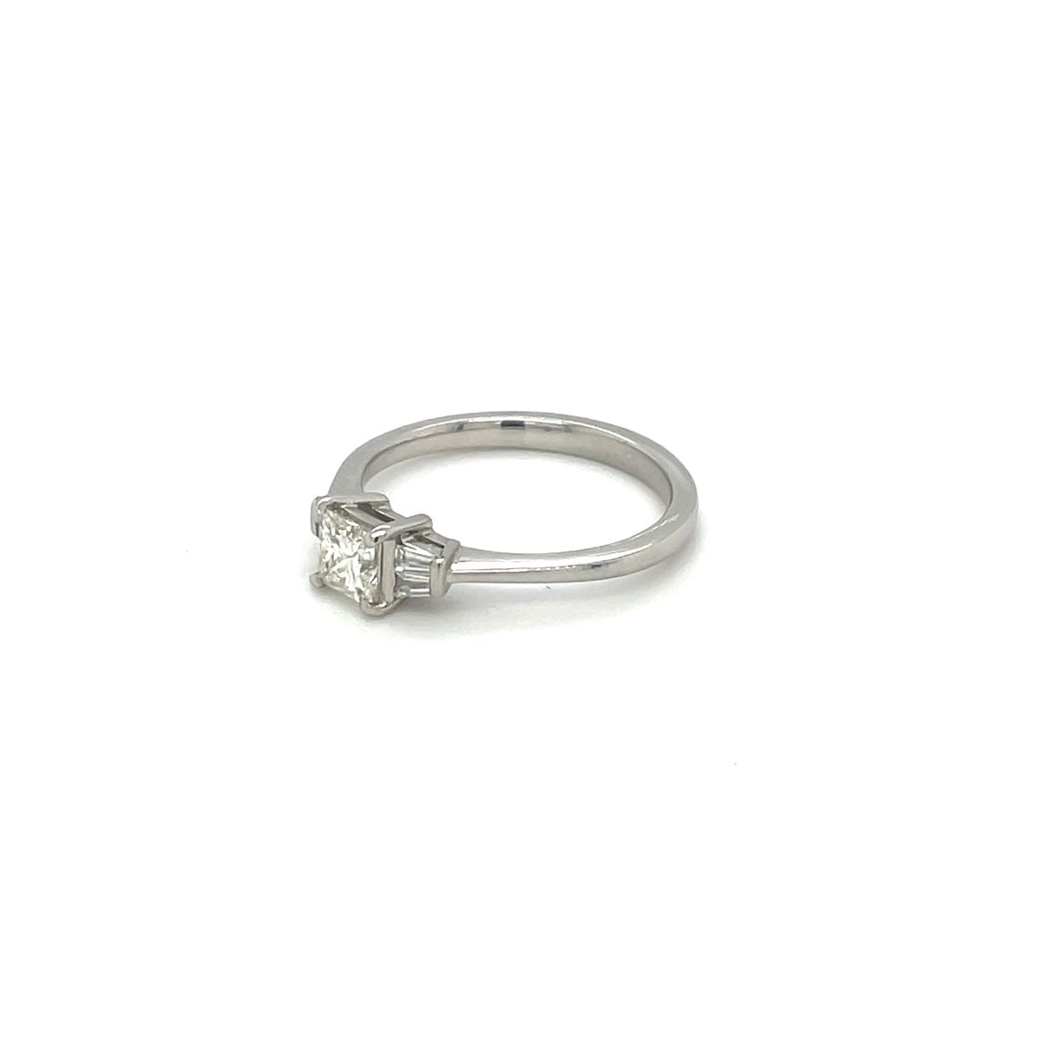 Platinum Diamond Three-Stone Ring