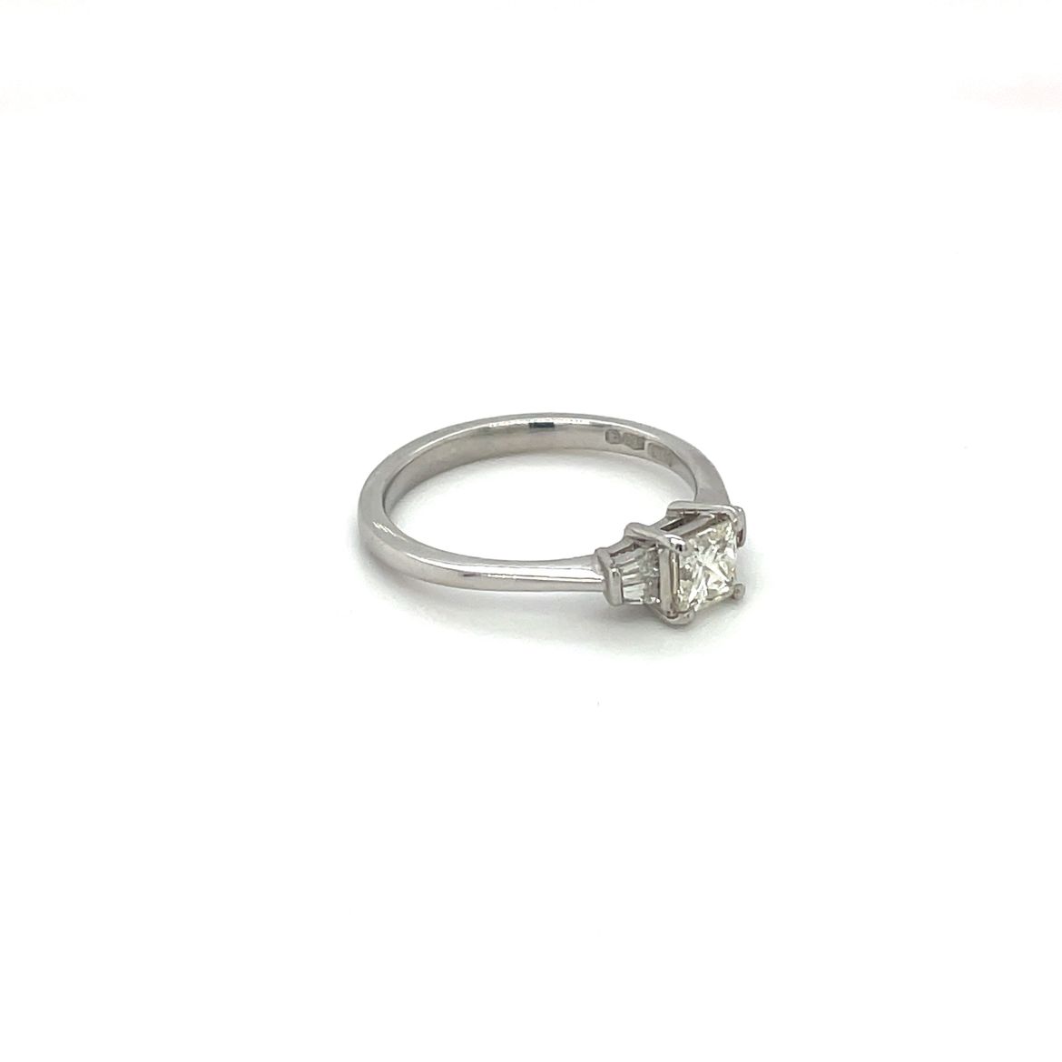 Platinum Diamond Three-Stone Ring