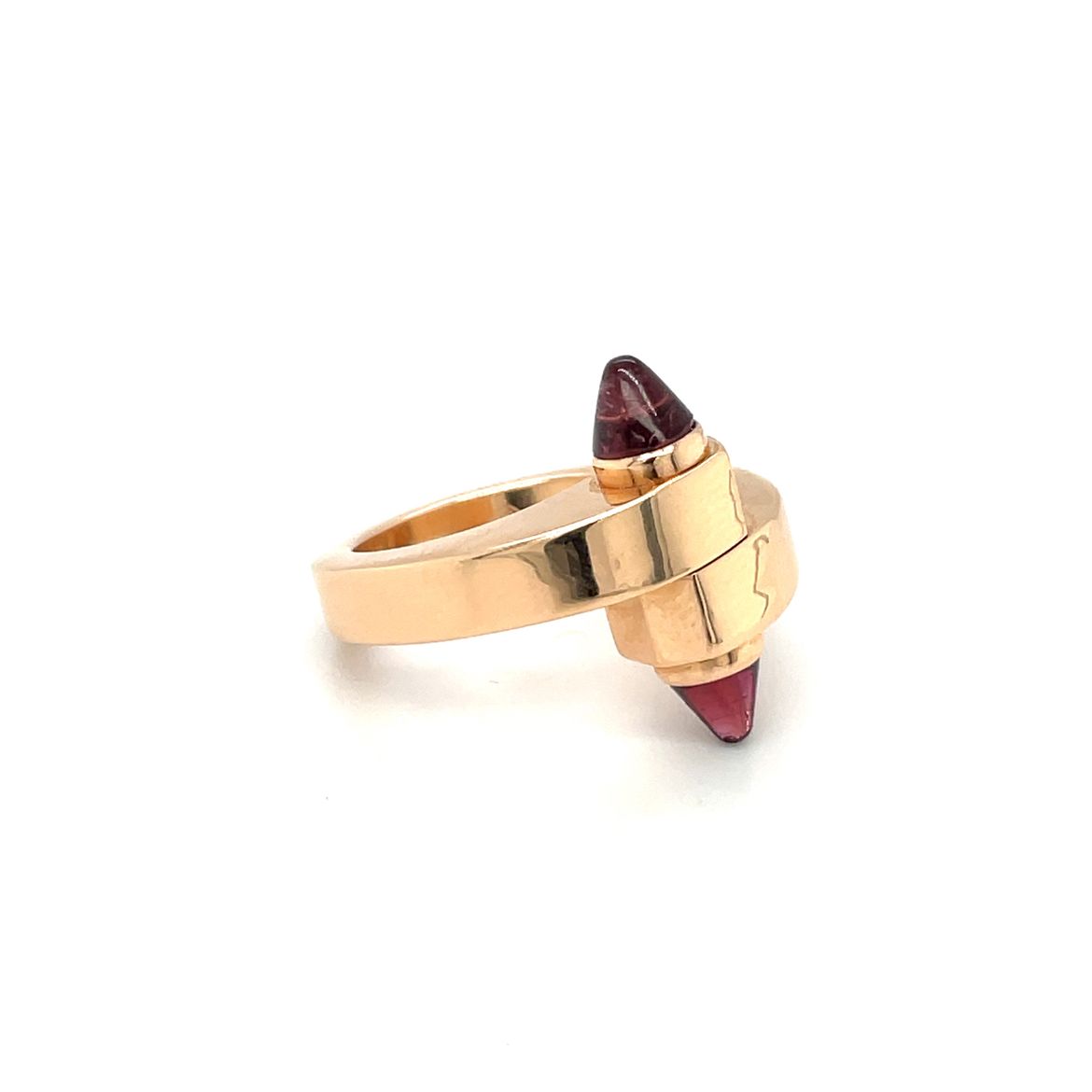 Cartier 18ct Rose Gold Garnet Menotte Ring