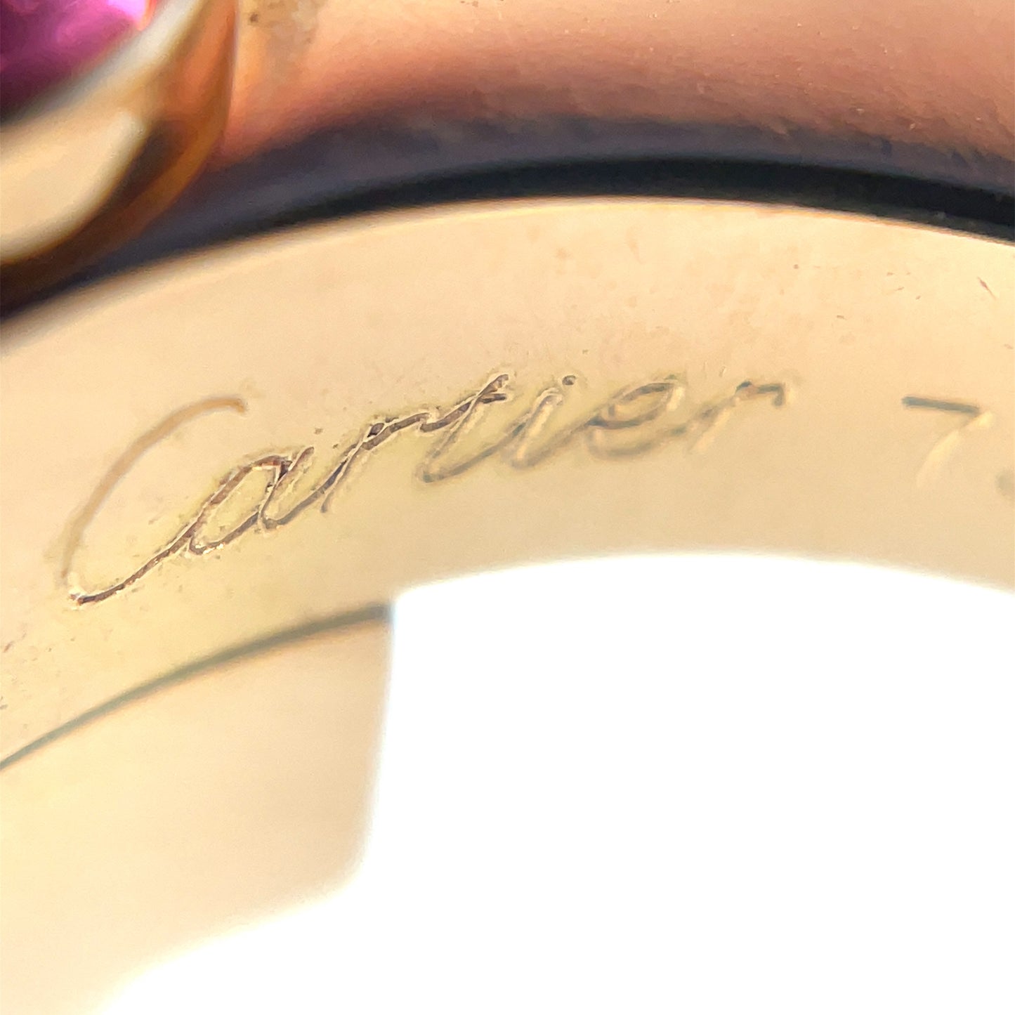 Cartier 18ct Rose Gold Garnet Menotte Ring