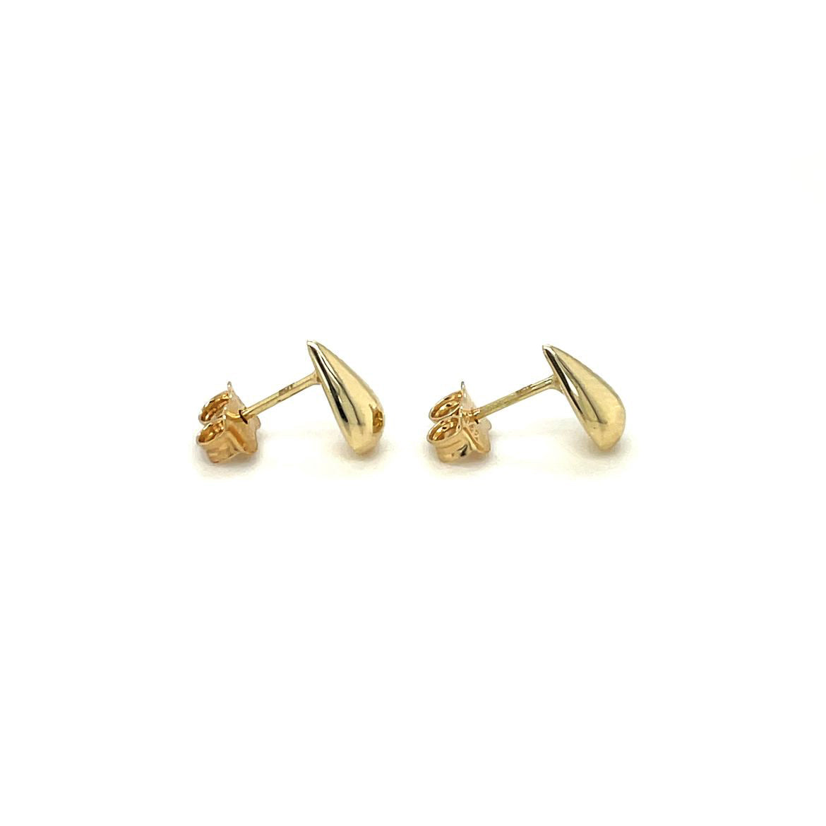 9ct Yellow Gold Pear Stud Earrings
