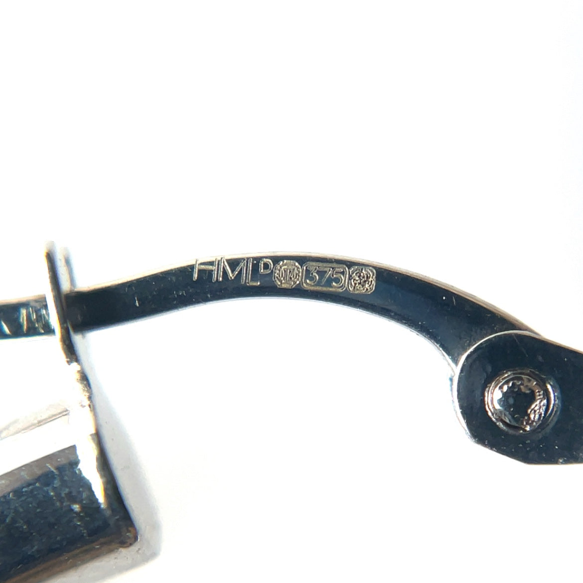 9ct White Gold Hoop (35mm) Earrings
