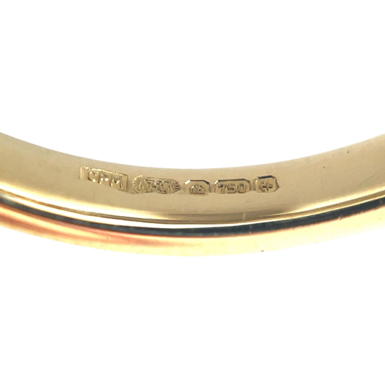 18ct Yellow Gold Thread & Grain Diamond Half-Set Eternity Ring (N)