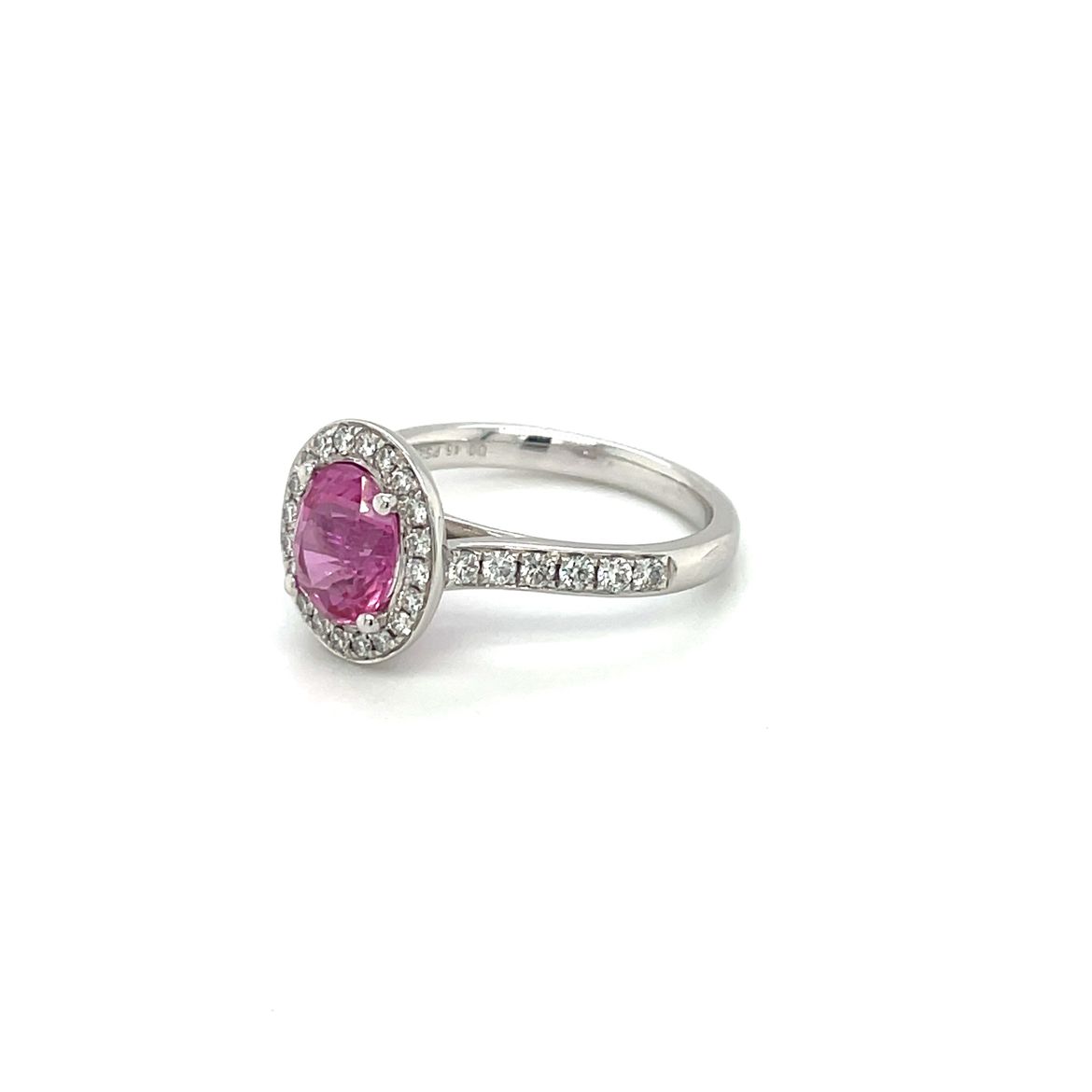 Platinum Sapphire & Diamond Cluster Ring