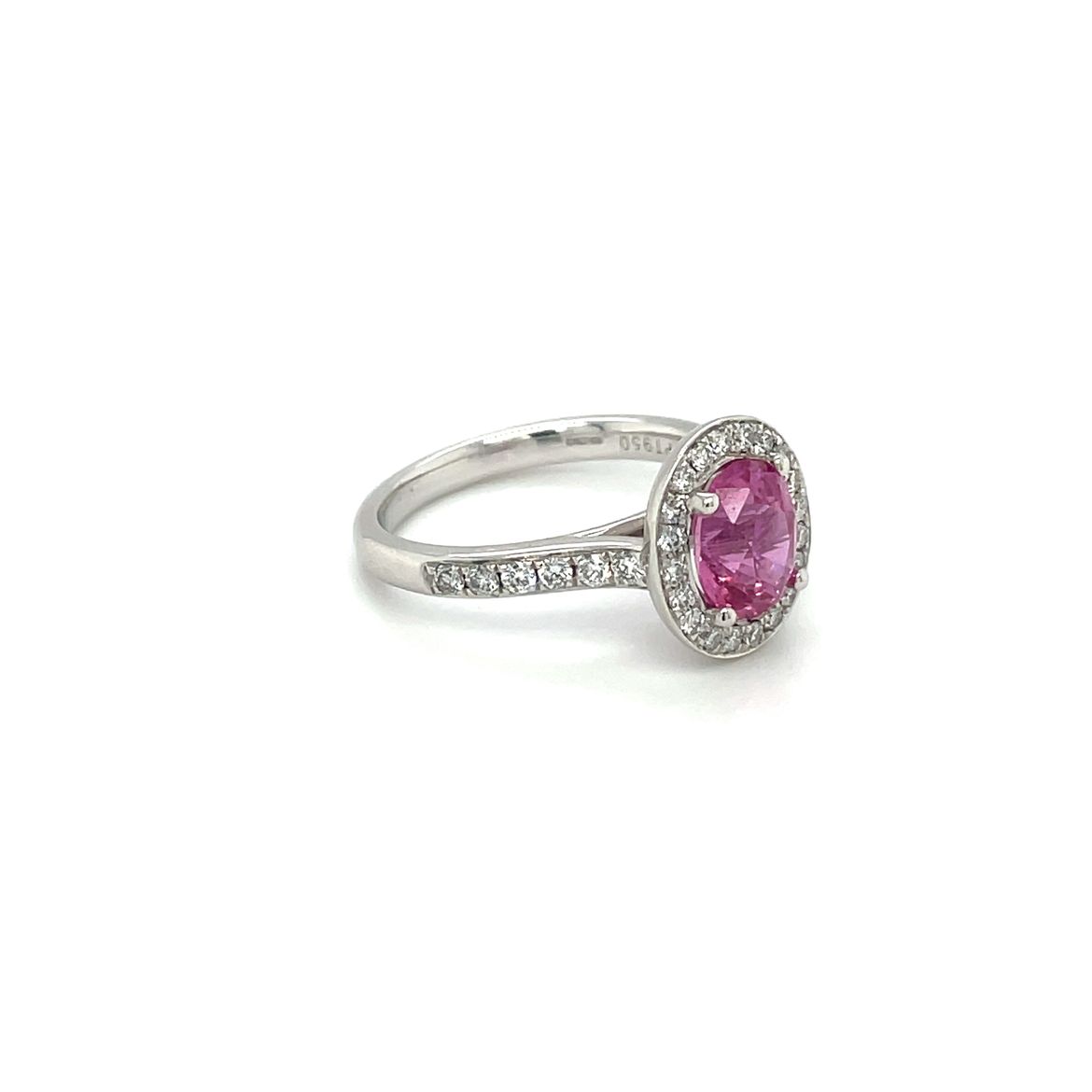 Platinum Sapphire & Diamond Cluster Ring