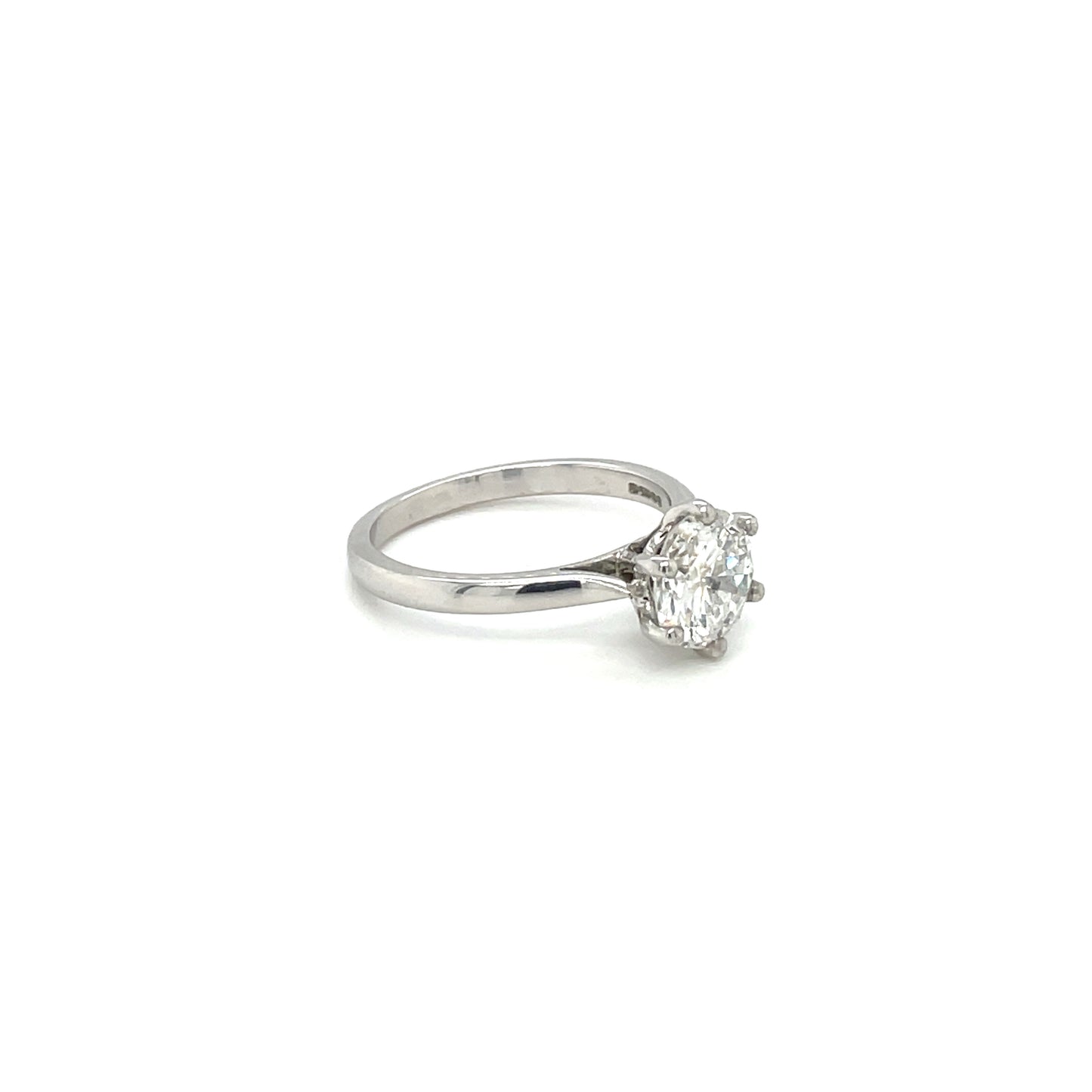18ct White Gold Large Diamond Solitaire Ring