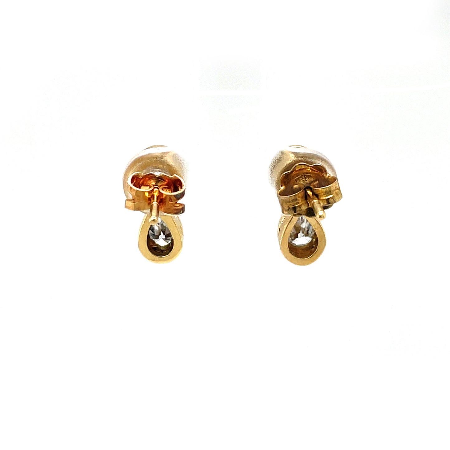 18ct Yellow Gold Diamond Drop Earrings