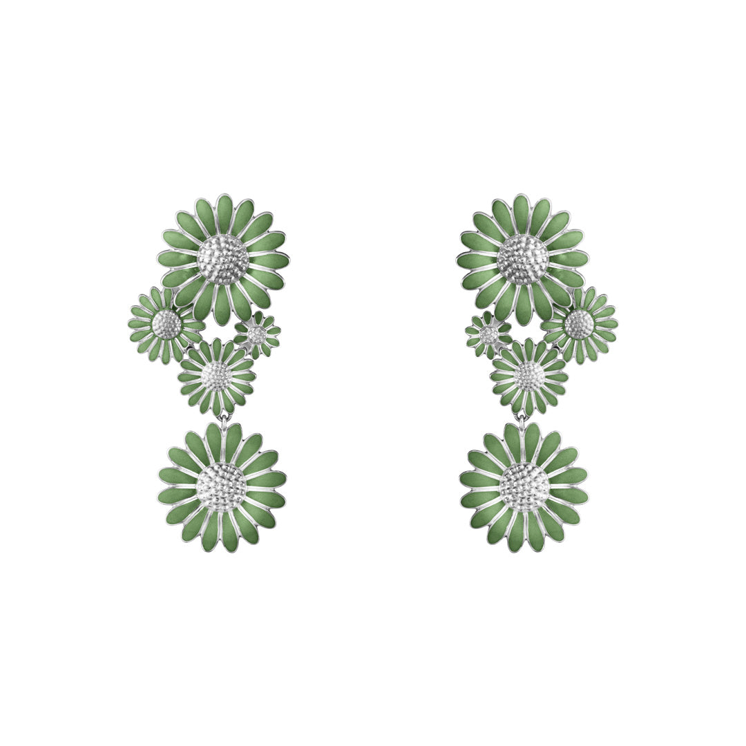 Silver Daisy Earrings (Large)