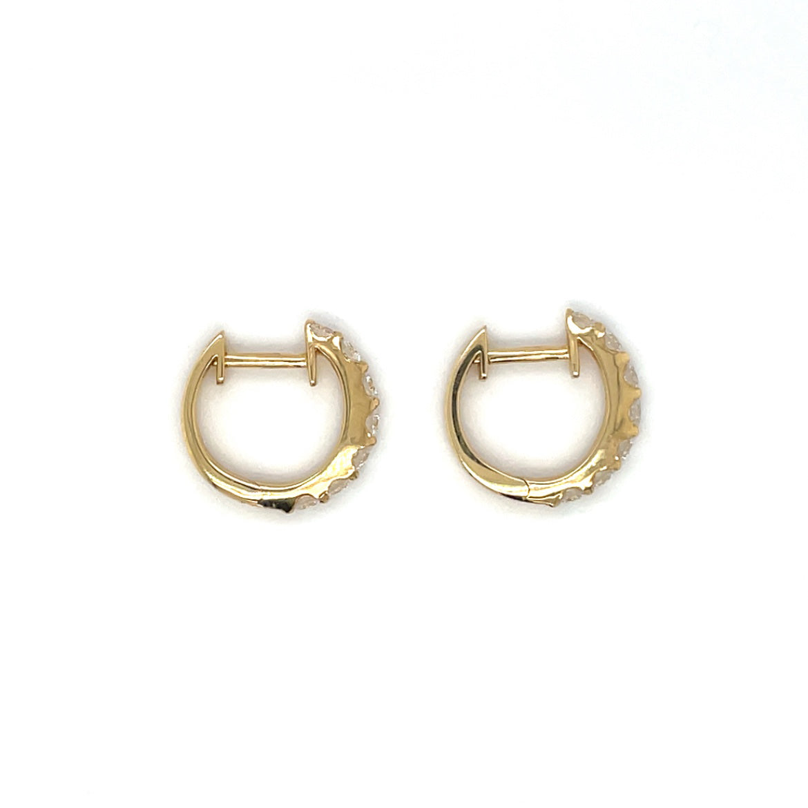 18ct Yellow Gold Diamond Hoop Earrings