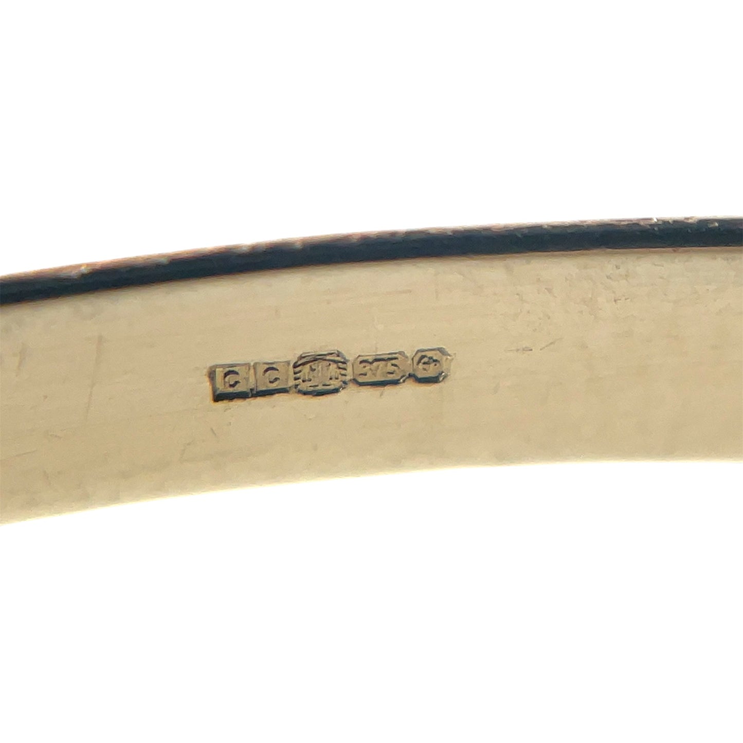 9ct Yellow Rose & White Gold Russian Bangle (65mm)