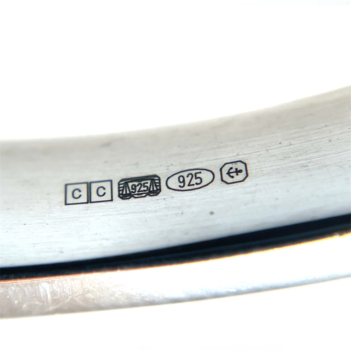 Silver Flat Edge Hinged Bangle