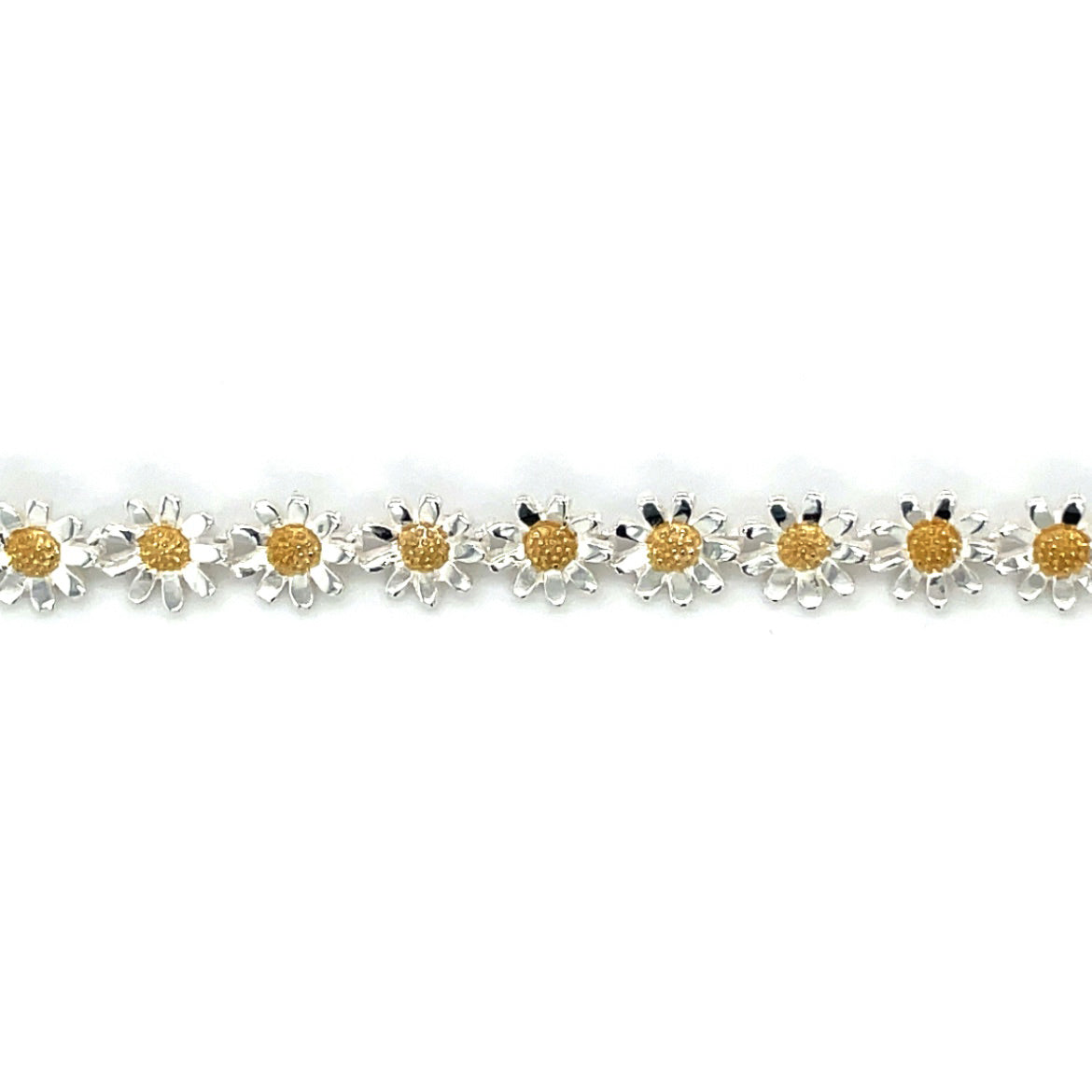 Silver & Gold Plated Daisy Necklace