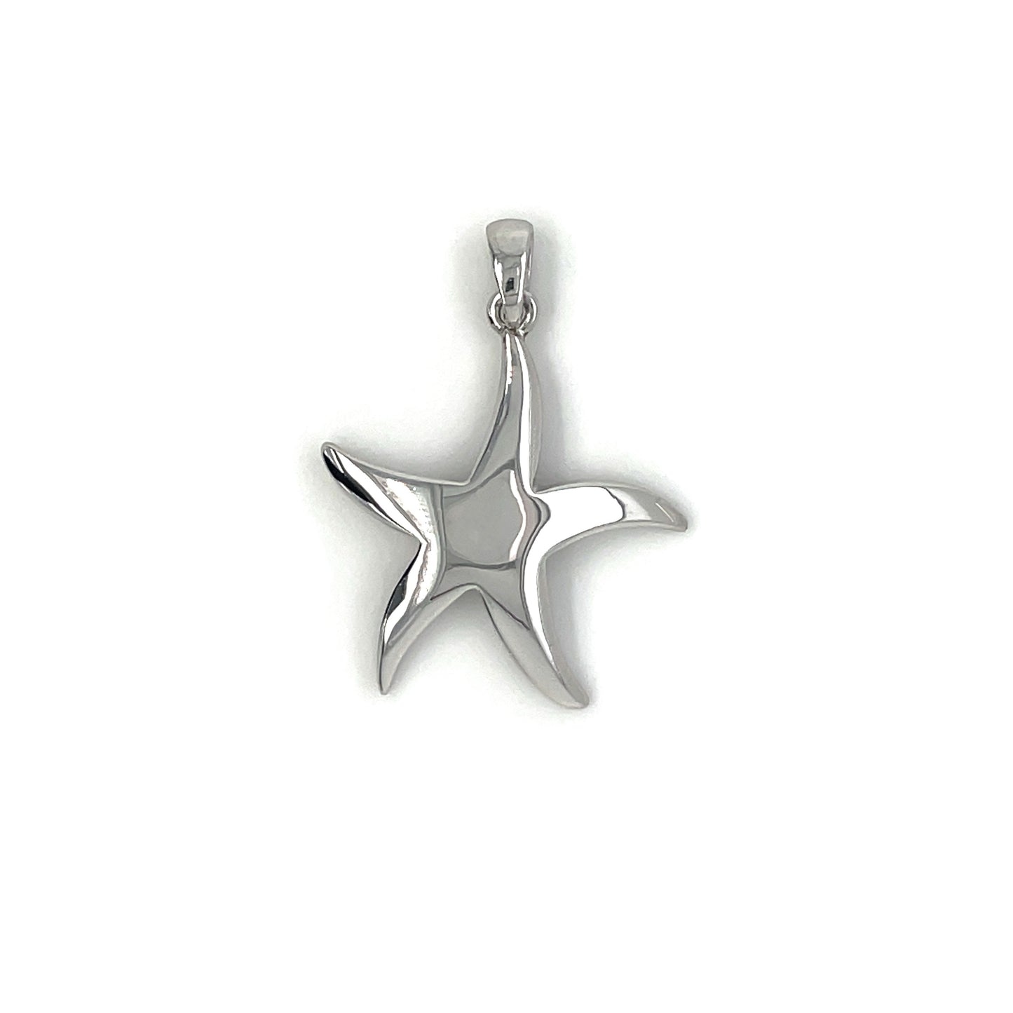 Silver Medium Starfish Pendant & Chain