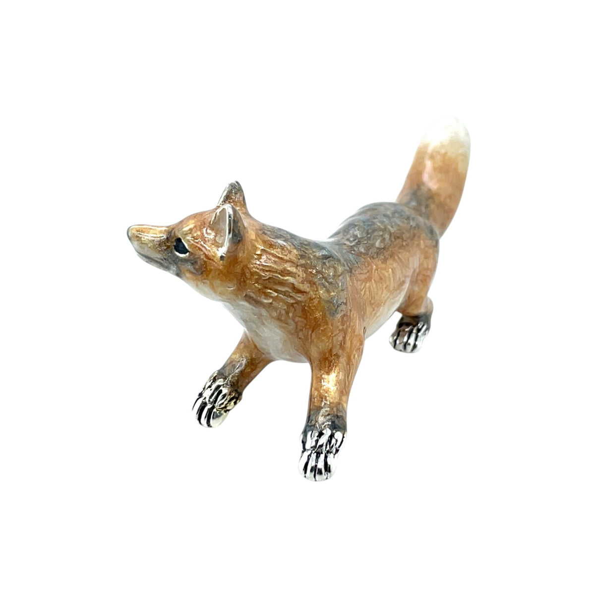 Saturno Silver & Enamel Large Fox