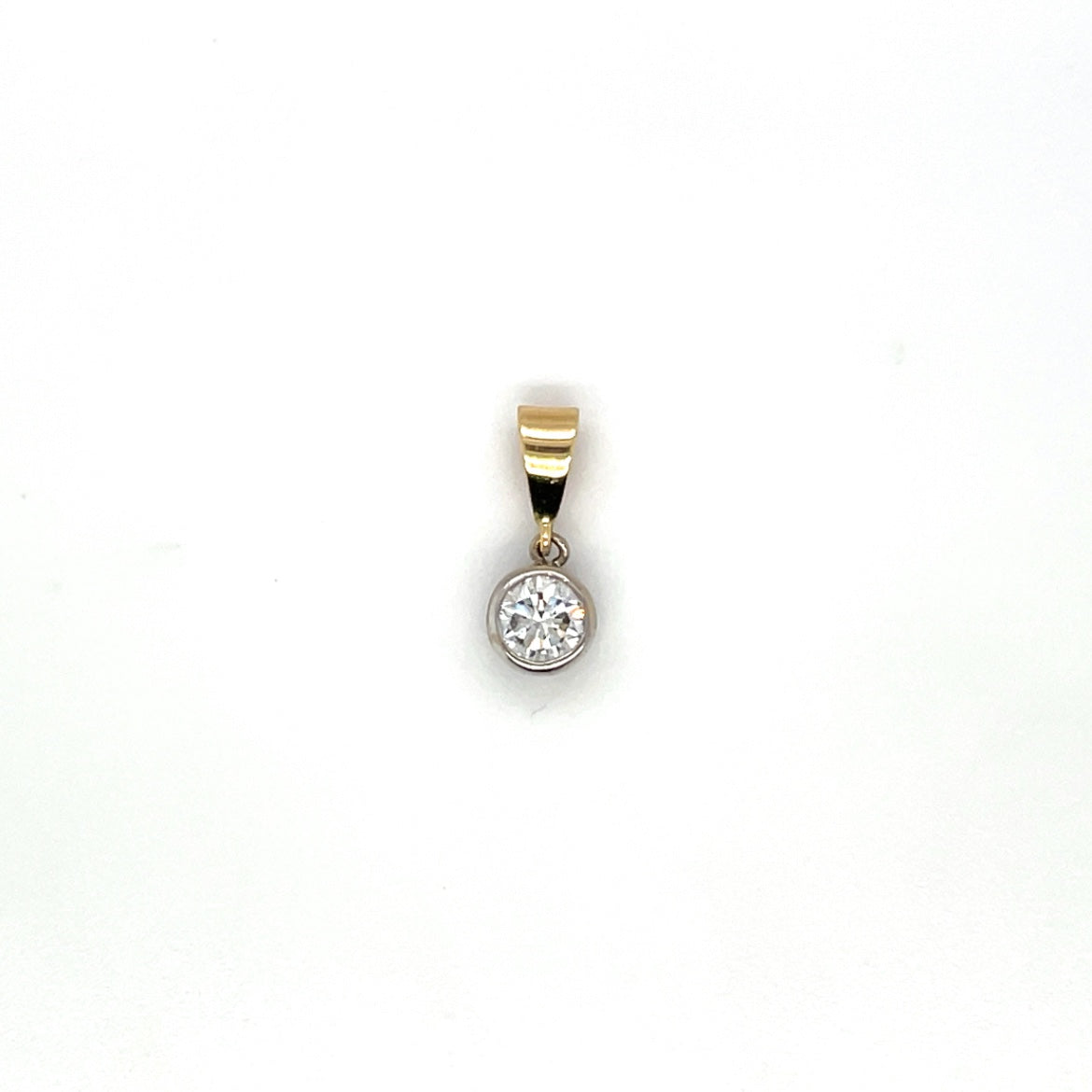 18ct Yellow & White Gold Diamond Pendant