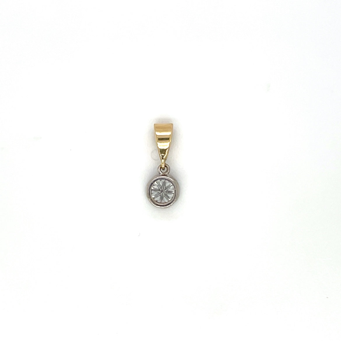 18ct Yellow & White Gold Diamond Pendant
