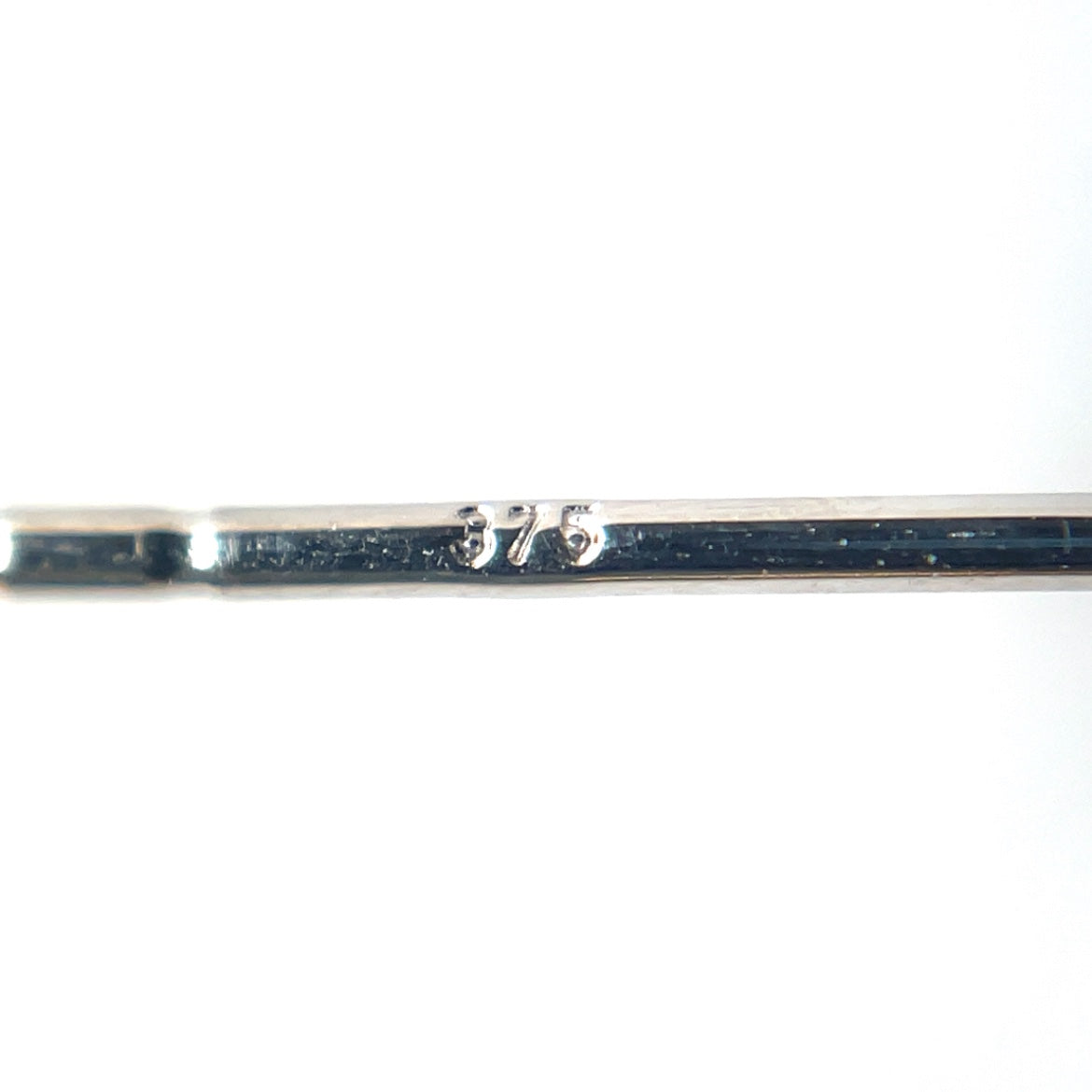 9ct White Gold Almond-Shaped Stud Earrings