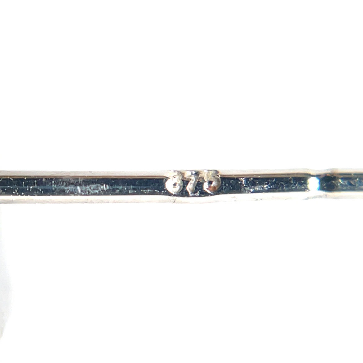 9ct White Gold Square Stud Earrings