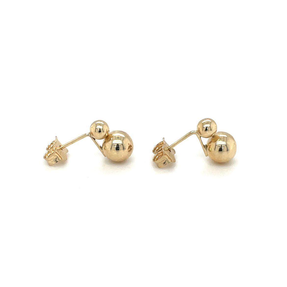9ct Yellow Gold Double Ball Stud Earrings
