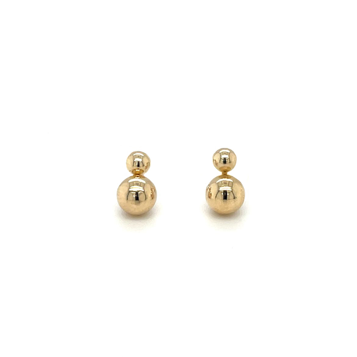 9ct Yellow Gold Double Ball Stud Earrings