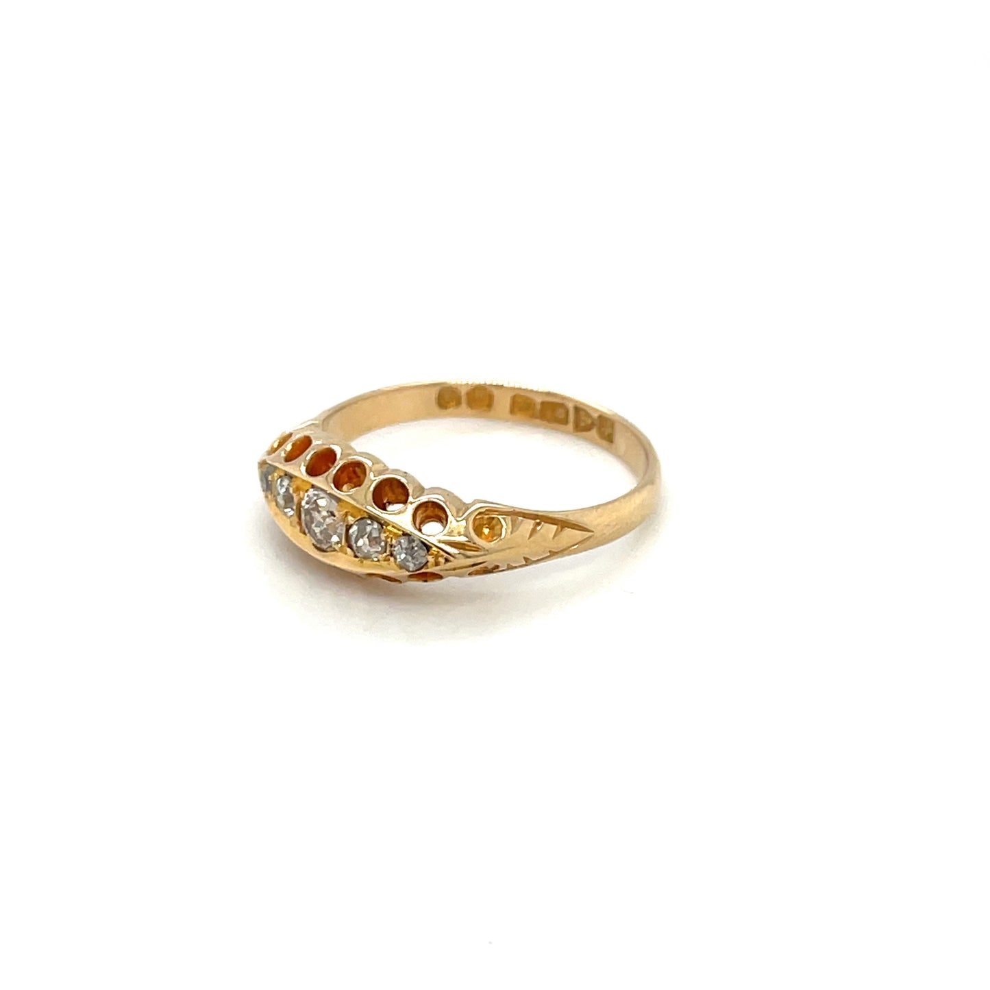 18ct Yellow Gold Graduated Diamond Five-Stone Ring
