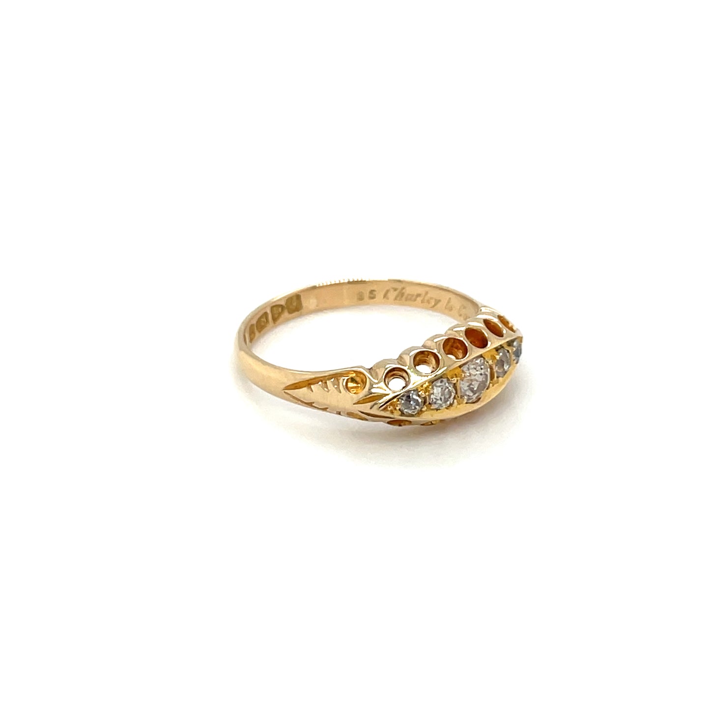 18ct Yellow Gold Graduated Diamond Five-Stone Ring