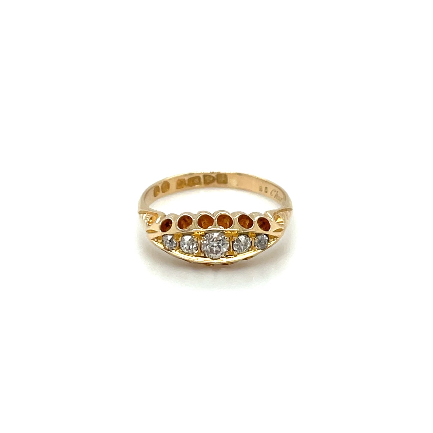 18ct Yellow Gold Graduated Diamond Five-Stone Ring