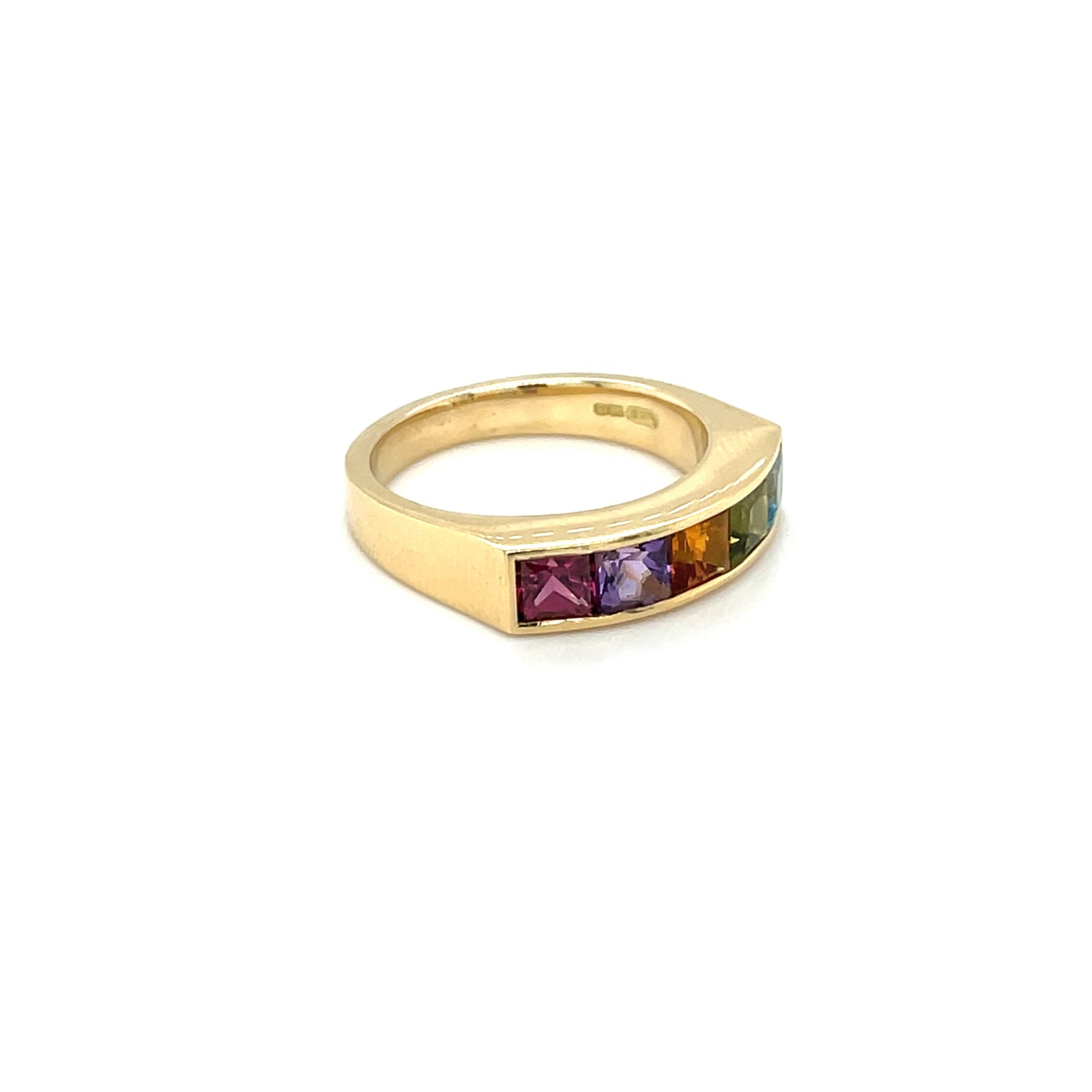 18ct Yellow Gold Semi-Precious Five-Stone Ring