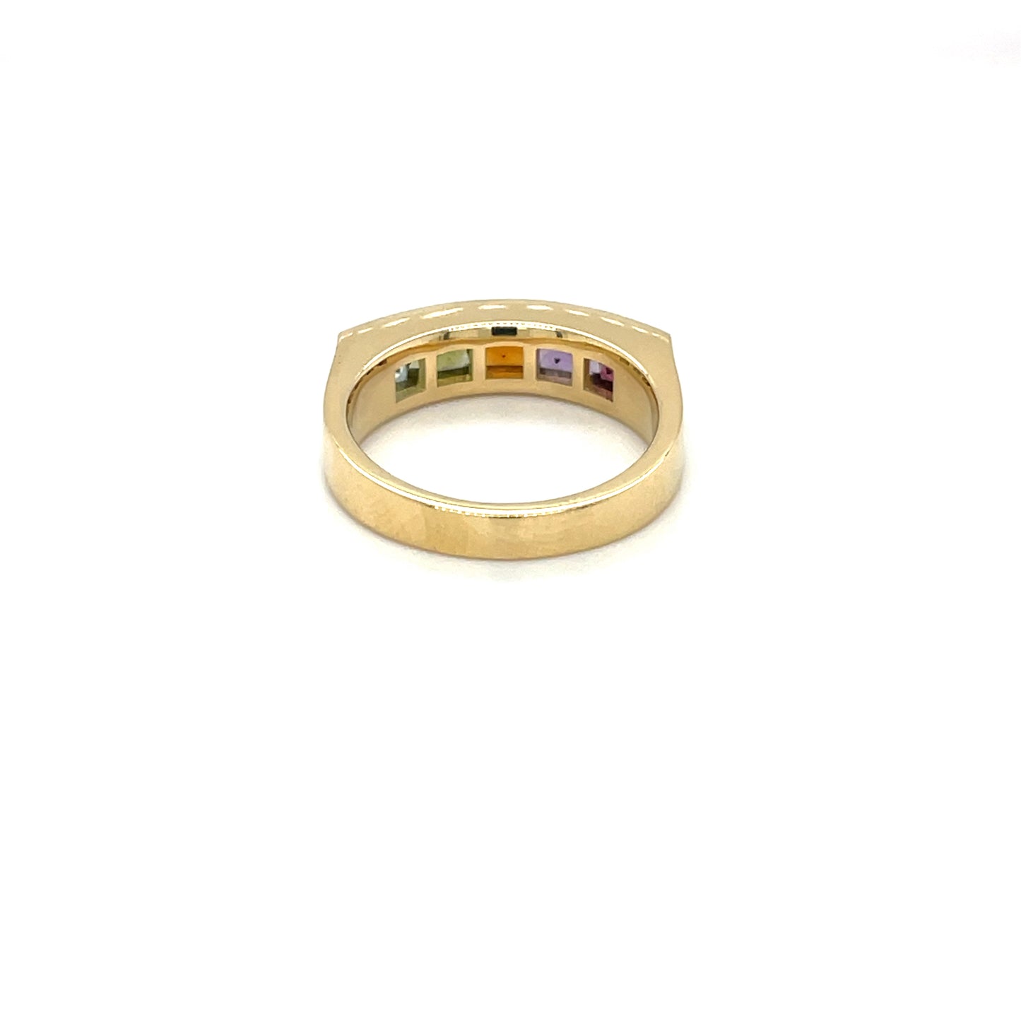 18ct Yellow Gold Semi-Precious Five-Stone Ring