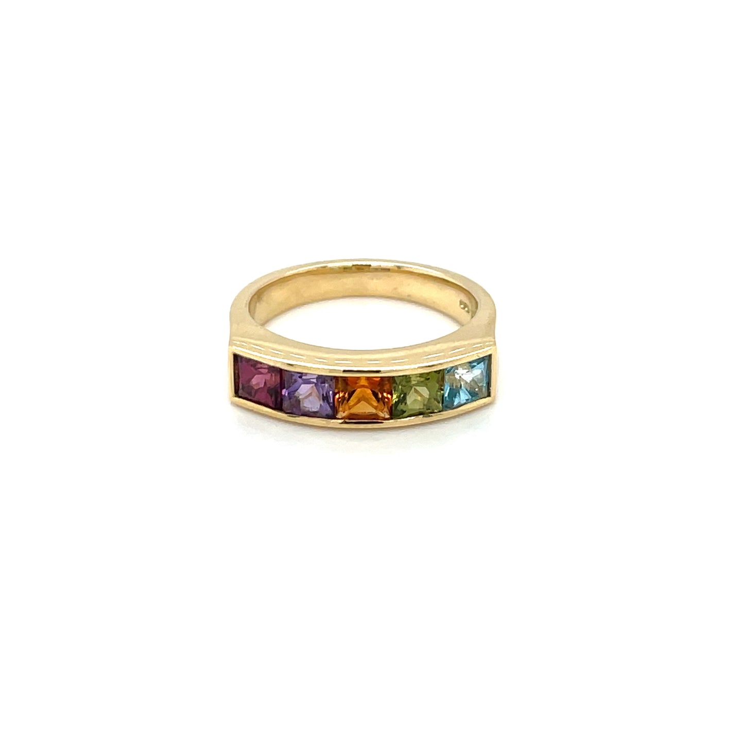 18ct Yellow Gold Semi-Precious Five-Stone Ring