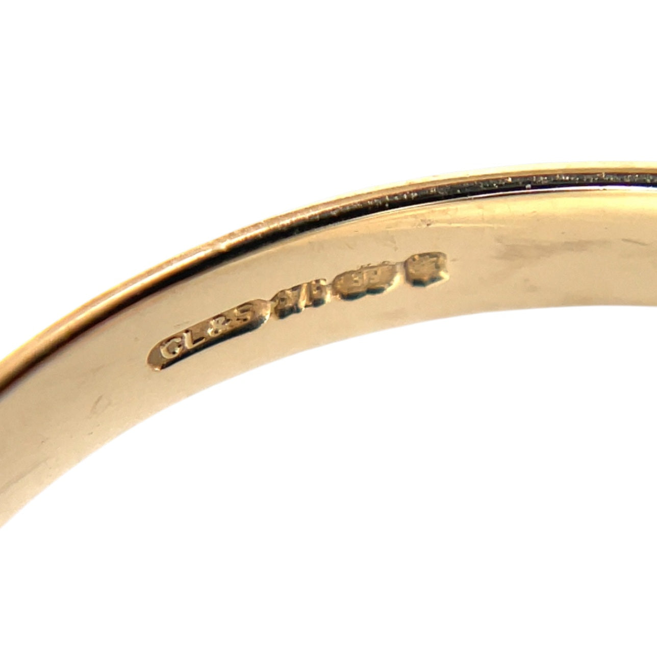 9ct Yellow Gold Sapphire & Diamond Three Stone Ring (P)
