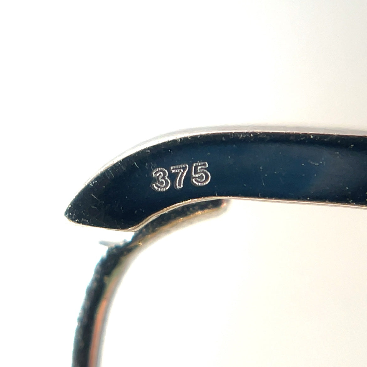 9ct White Gold Rectangular Hoop Earrings