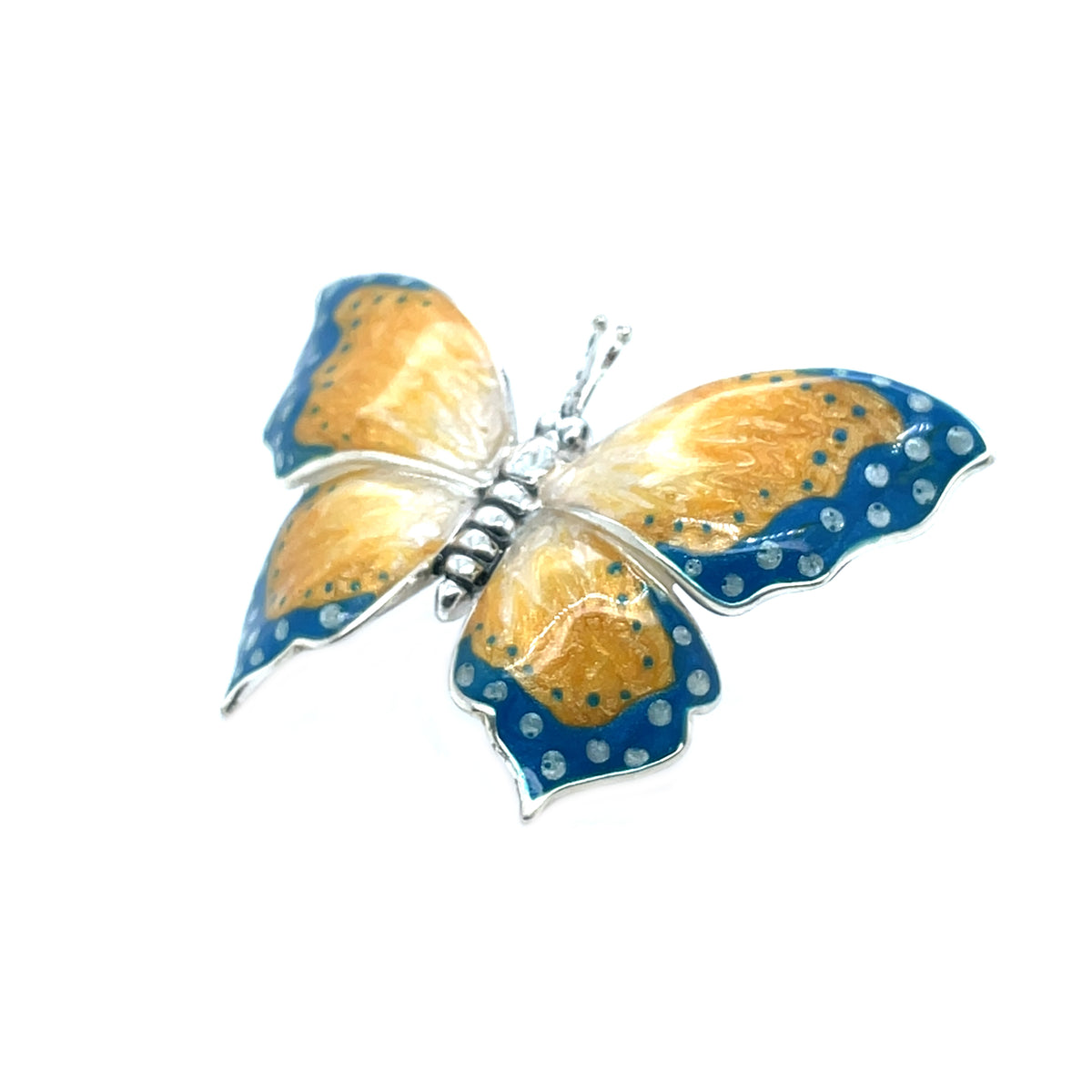 Saturno Silver and Enamel Large Butterfly