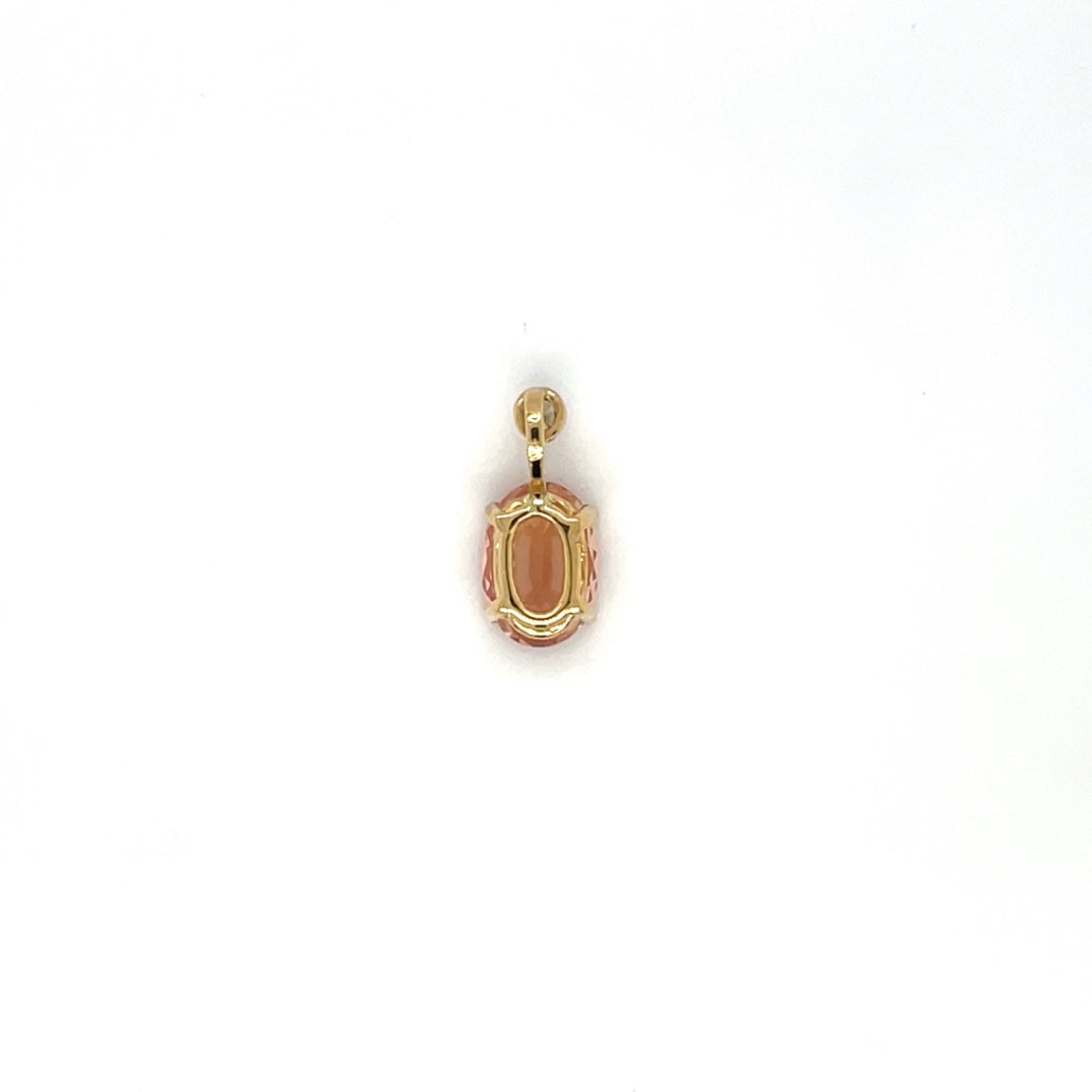 18ct Yellow Gold Topaz & Diamond Pendant