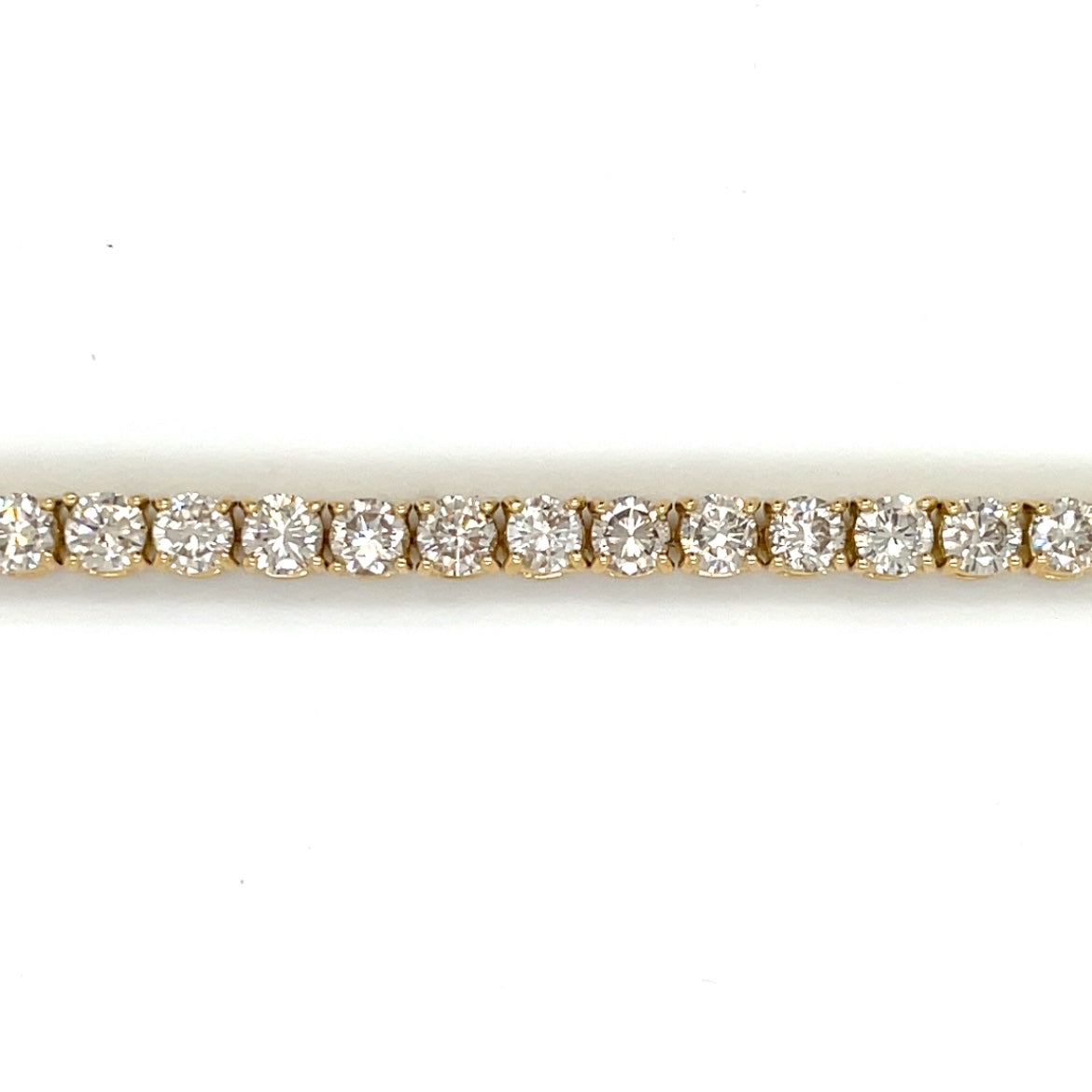 18ct Yellow Gold Diamond Line Bracelet