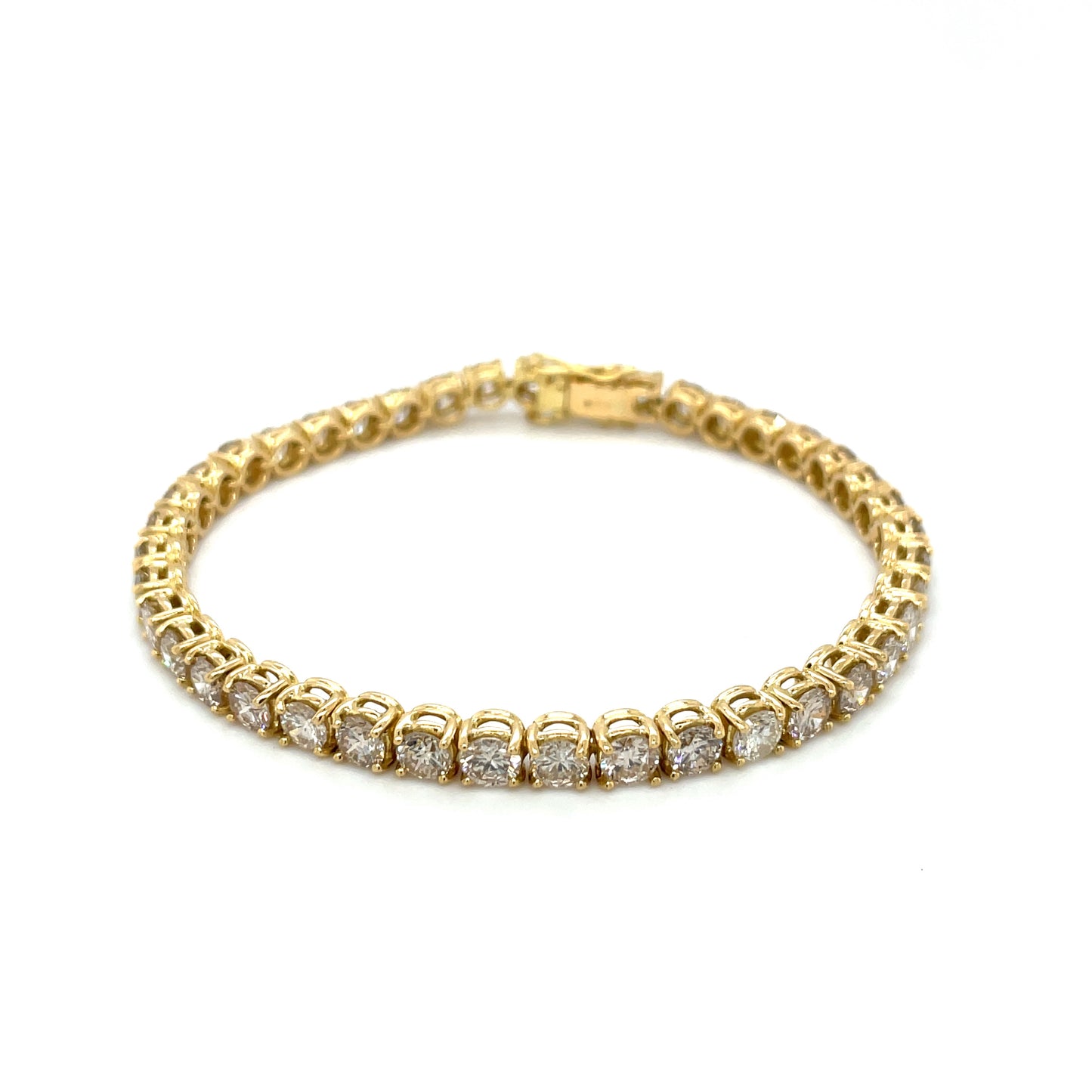 18ct Yellow Gold Diamond Line Bracelet