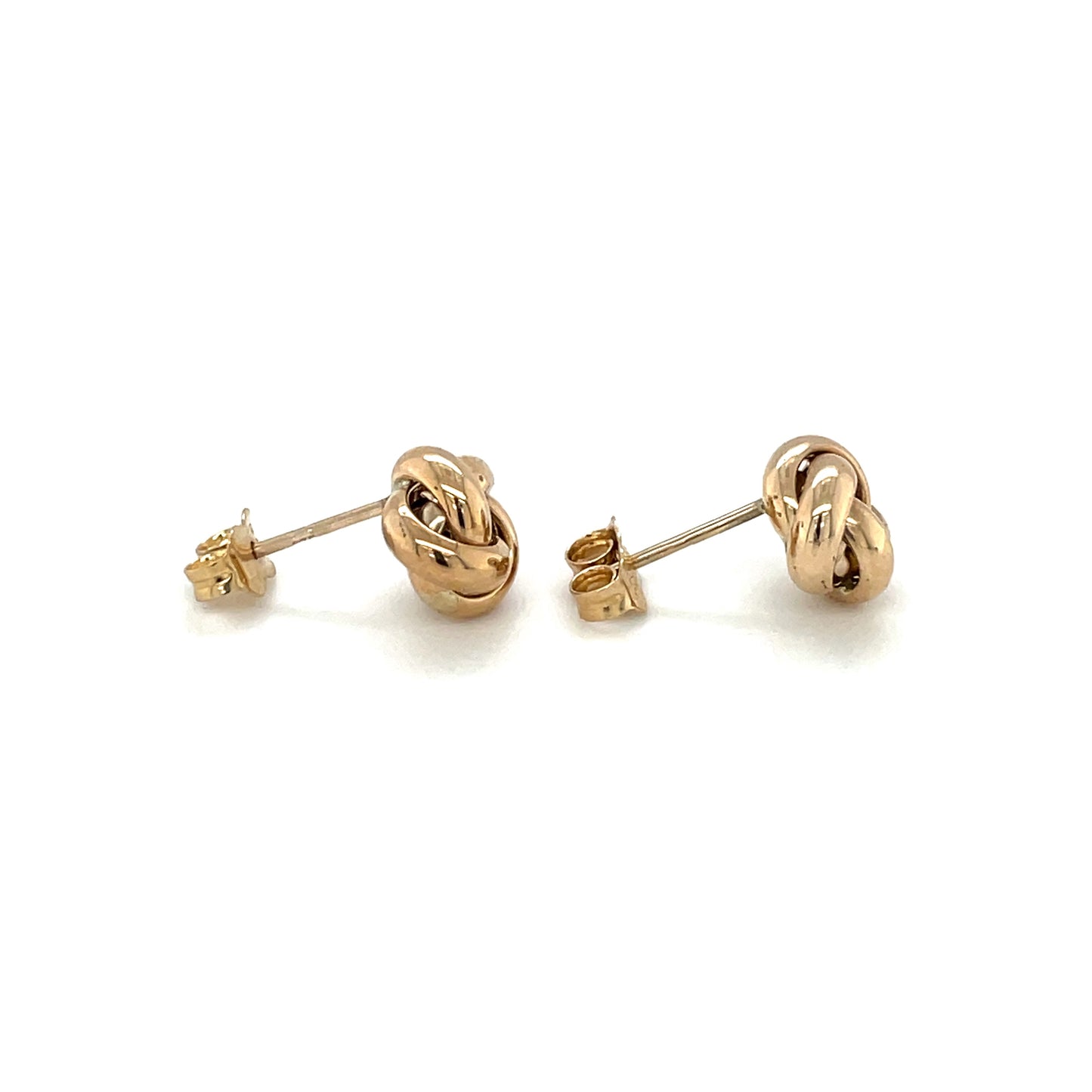 9ct Yellow Gold Knot Stud Earrings (8mm)