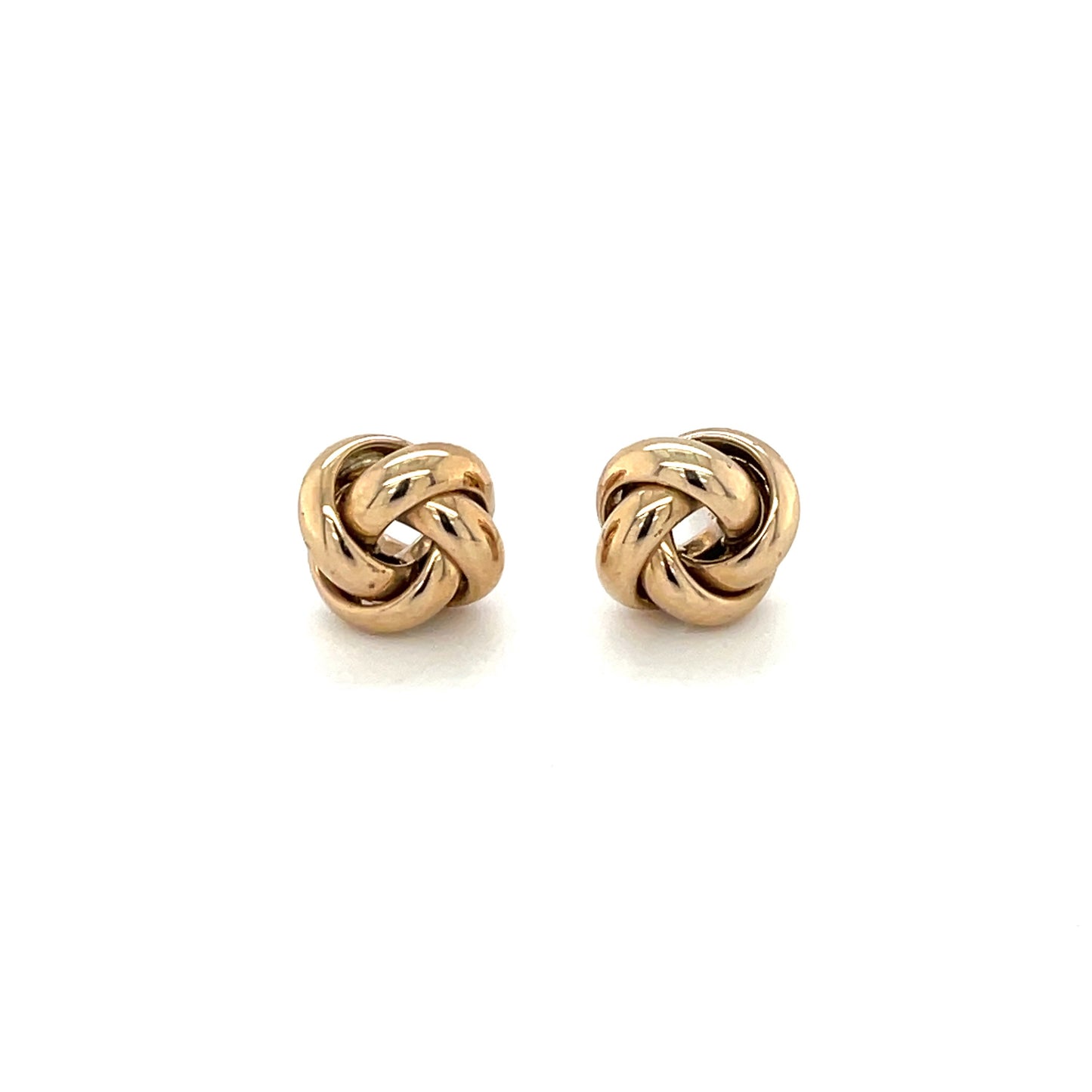 9ct Yellow Gold Knot Stud Earrings (8mm)