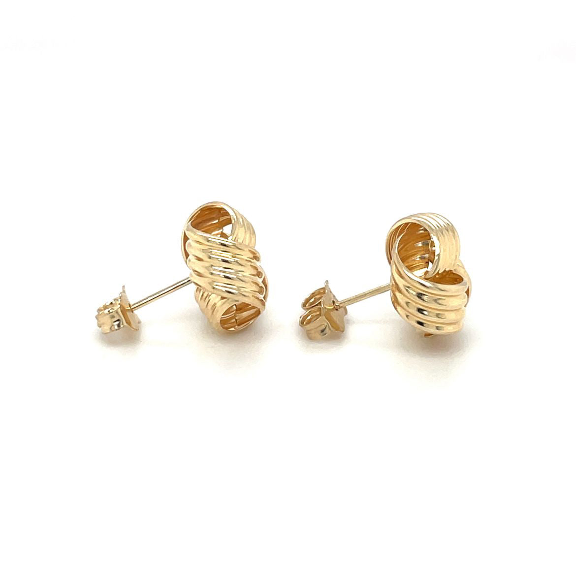 9ct Yellow Gold Four-Strand Knot Stud Earrings