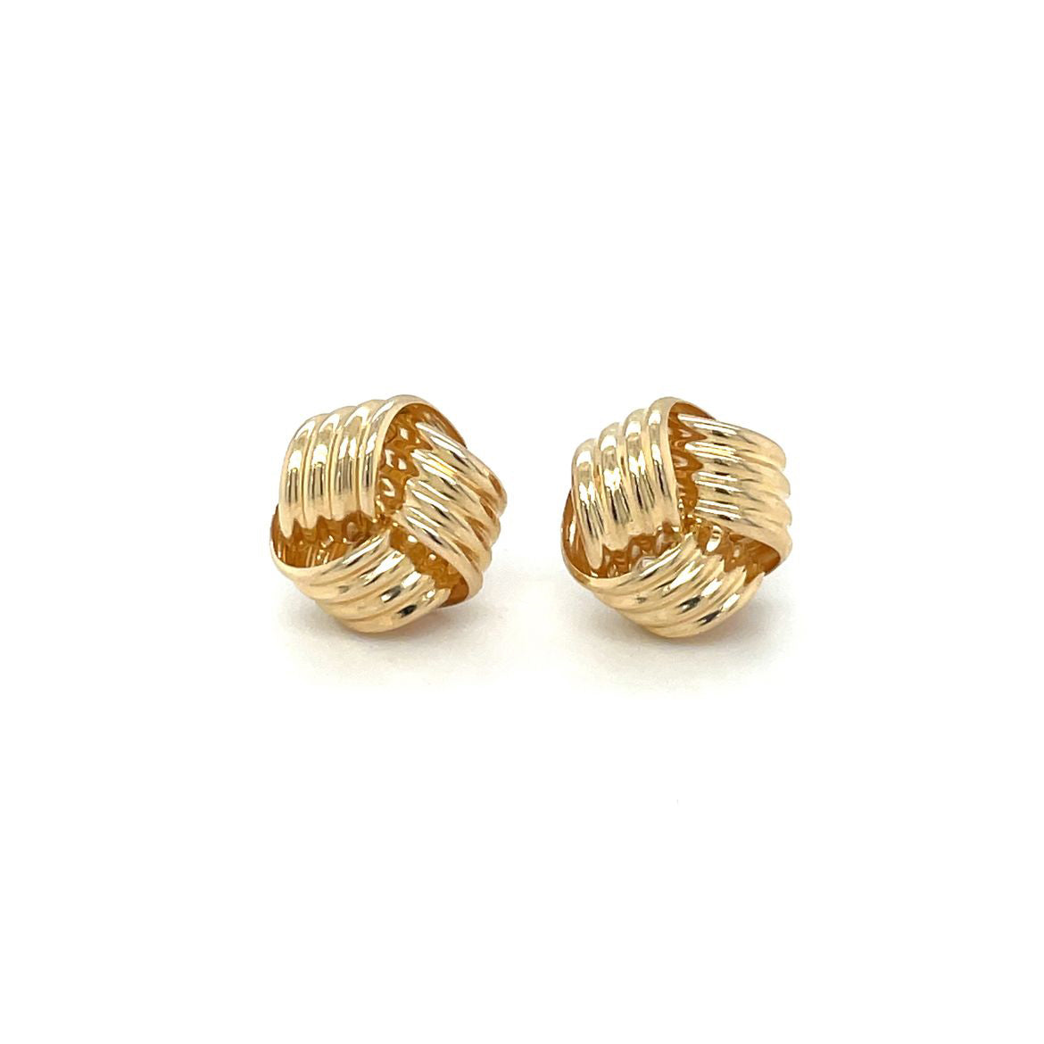 9ct Yellow Gold Four-Strand Knot Stud Earrings