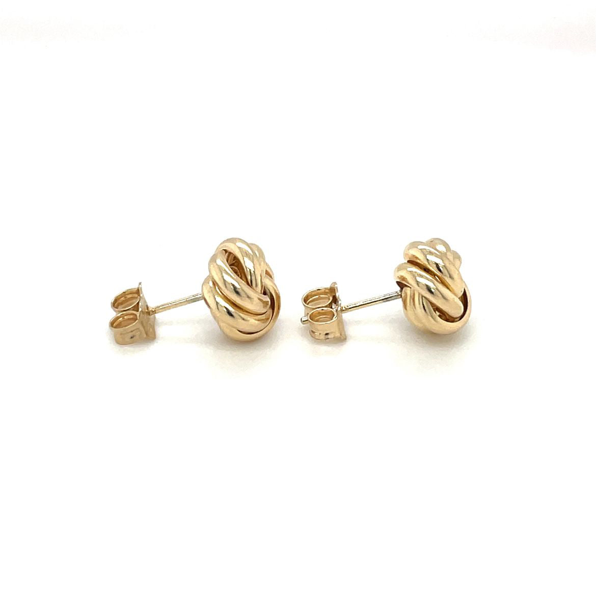 9ct Yellow Gold Double-Stranded Knot Stud Earrings