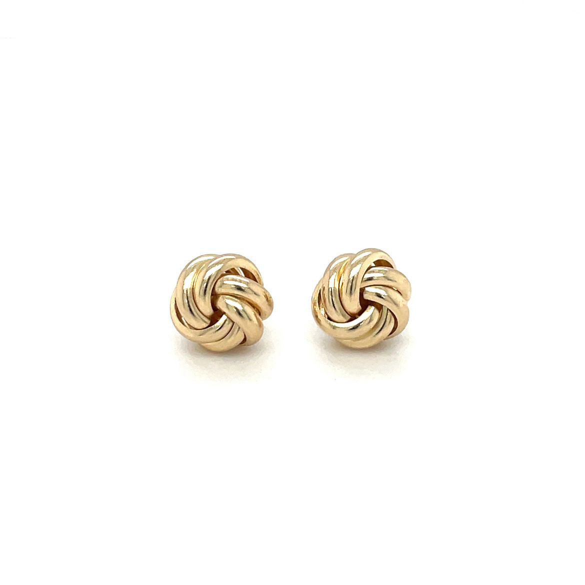 9ct Yellow Gold Double-Stranded Knot Stud Earrings