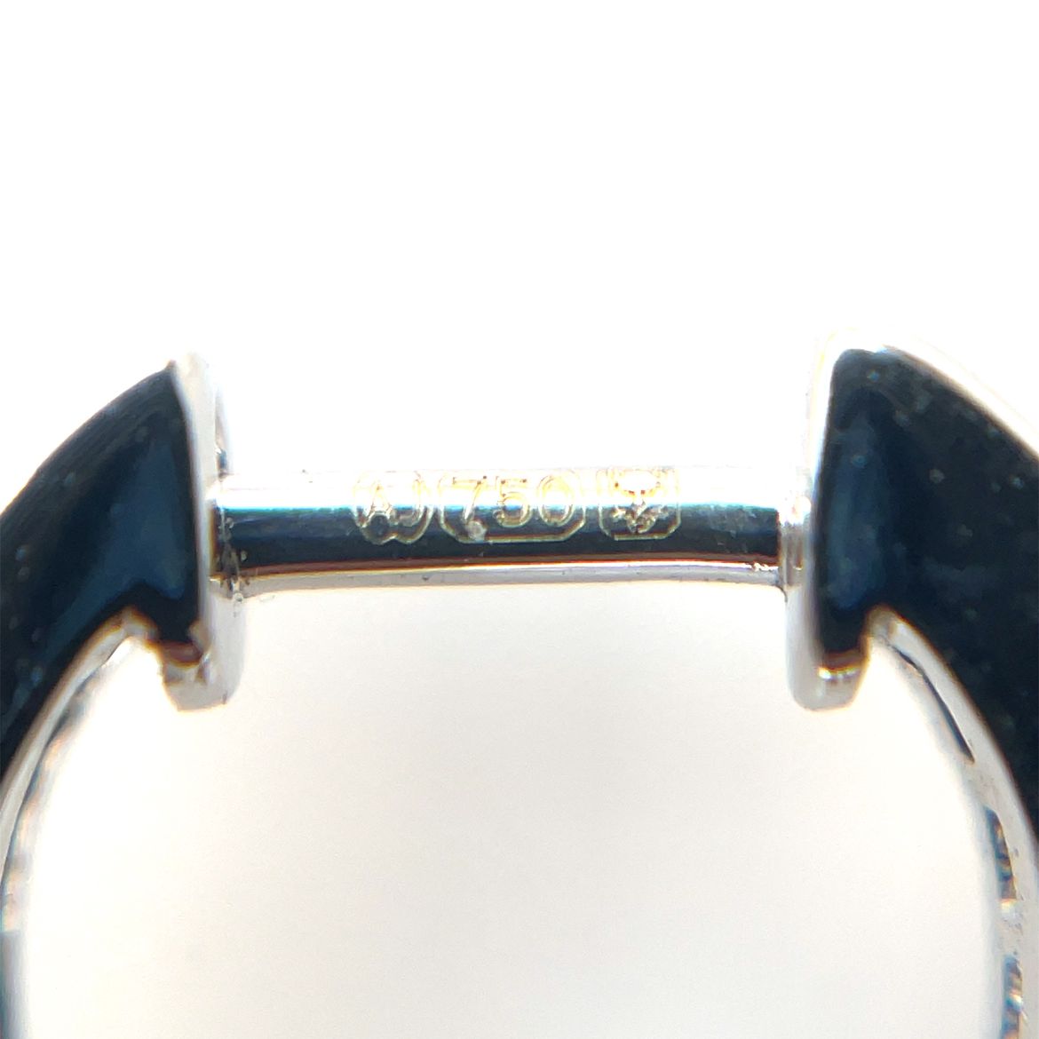 18ct White Gold Small Diamond Hoop Earrings