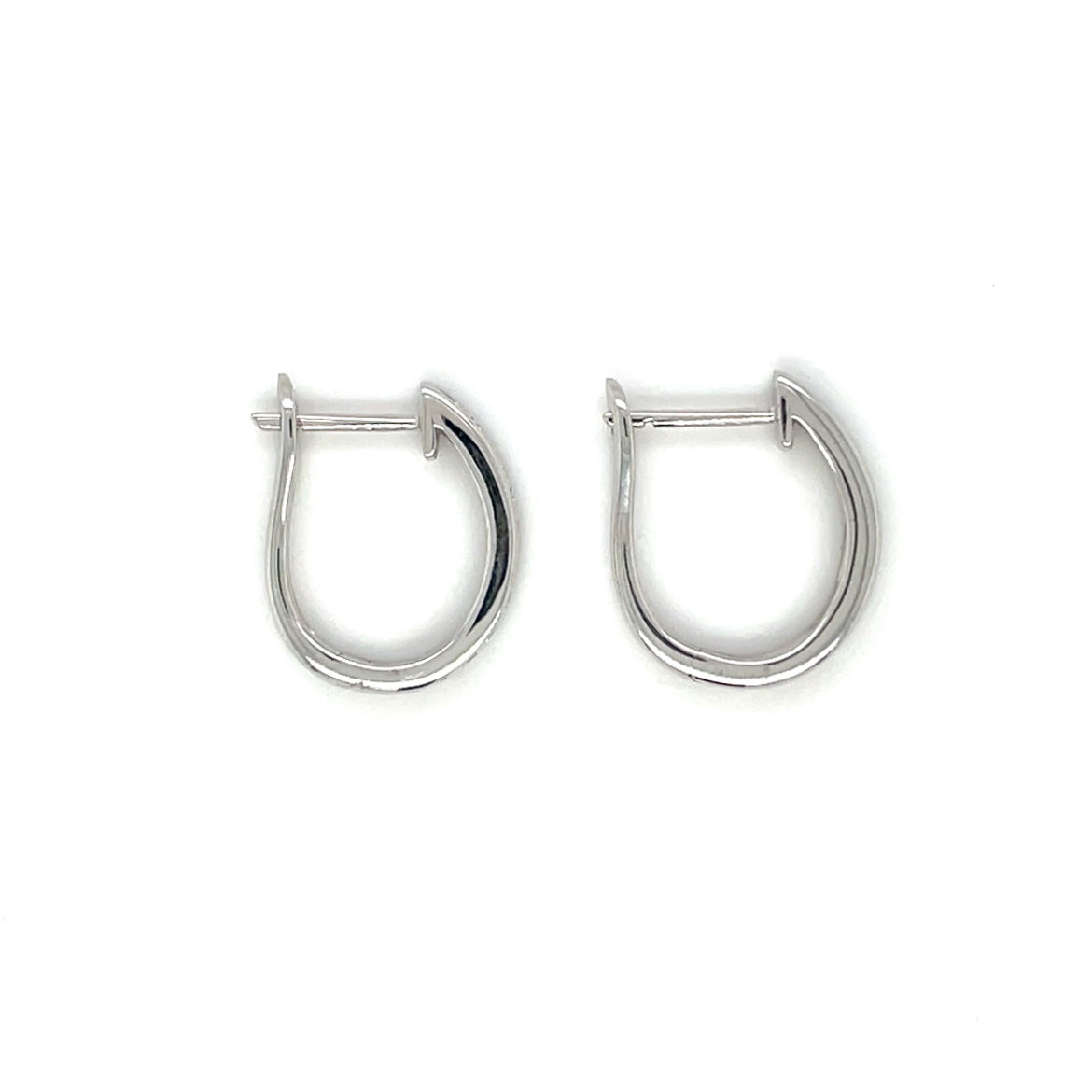 18ct White Gold Diamond Hoop Earrings