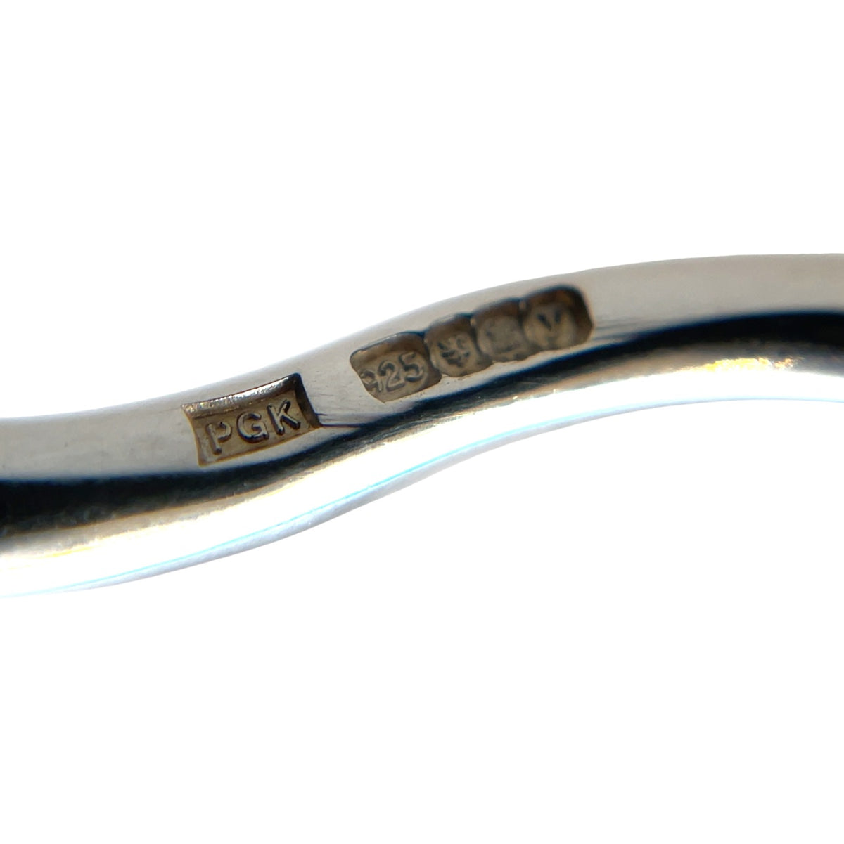 Silver & Multi-Coloured Sapphire Wave Bangle