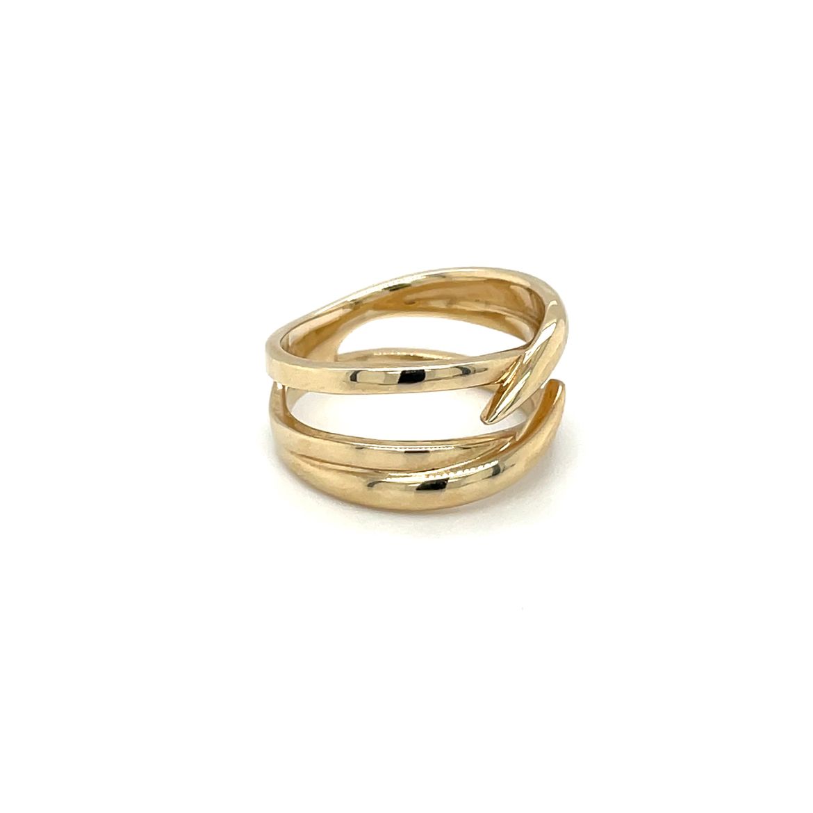 9ct Yellow Gold Thorn Wide Ring