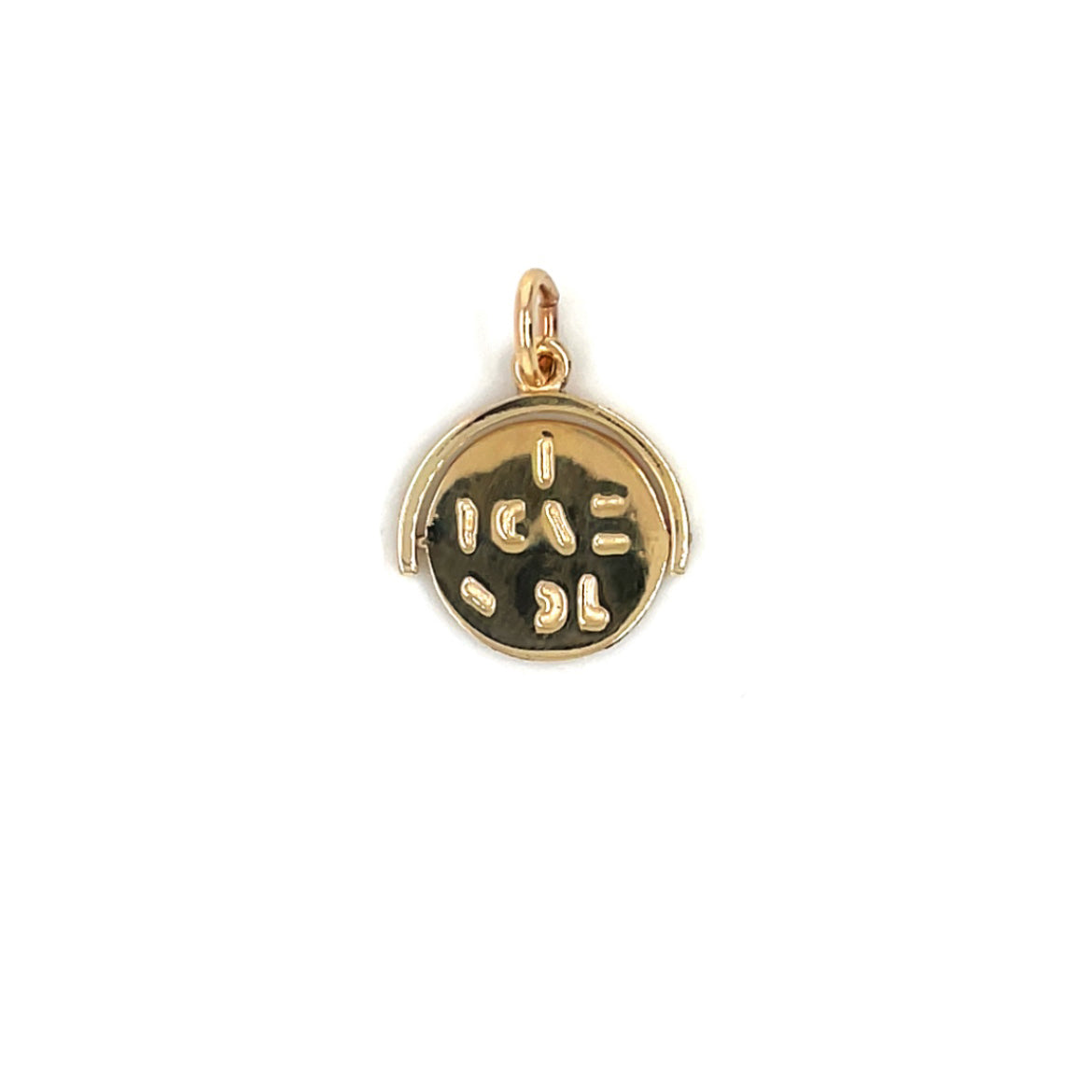 9ct Yellow Gold "I Love You" Spinning Pendant (12mm)